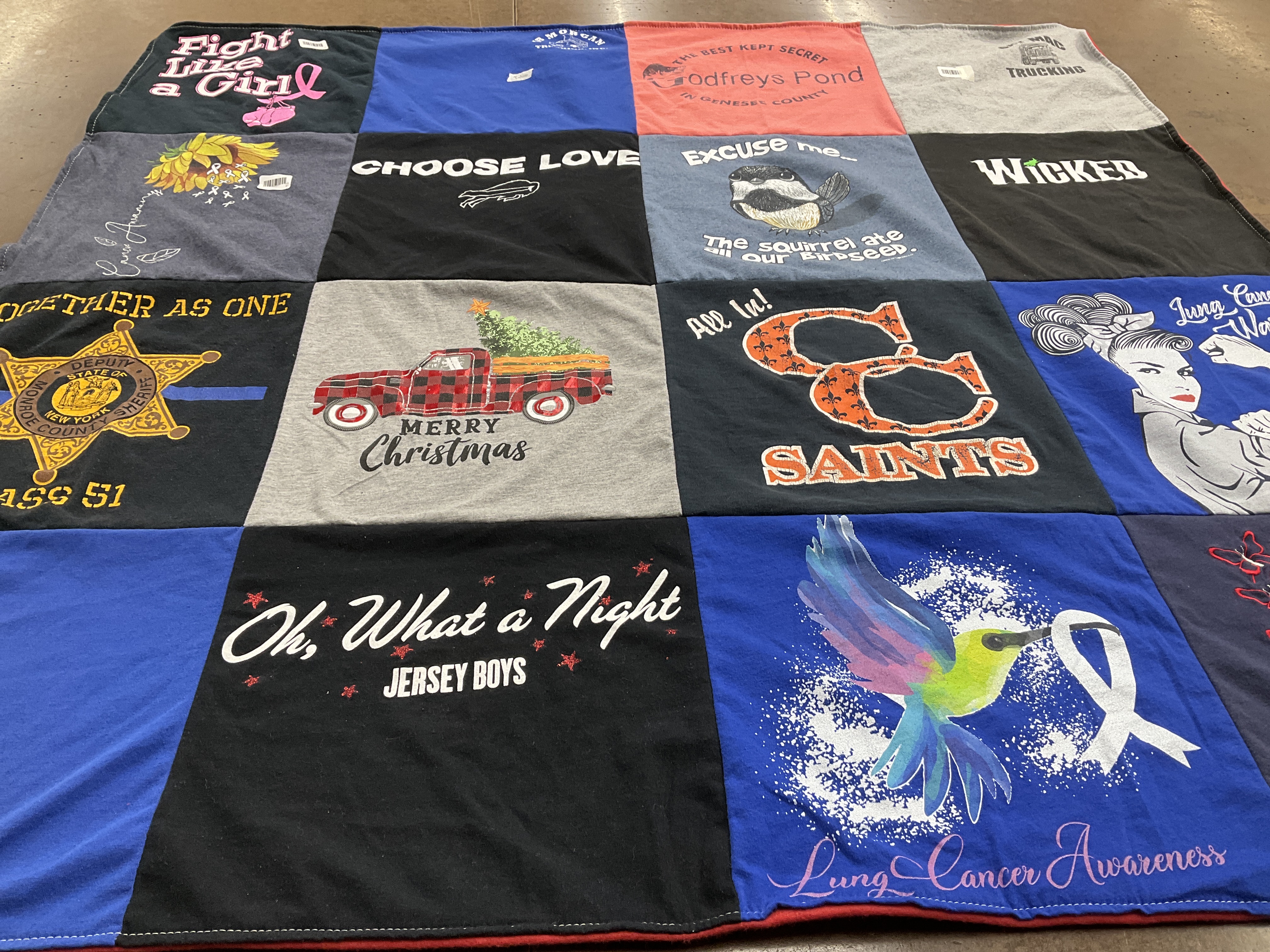T-shirt quilt from cc saints university by Shirlee from NY