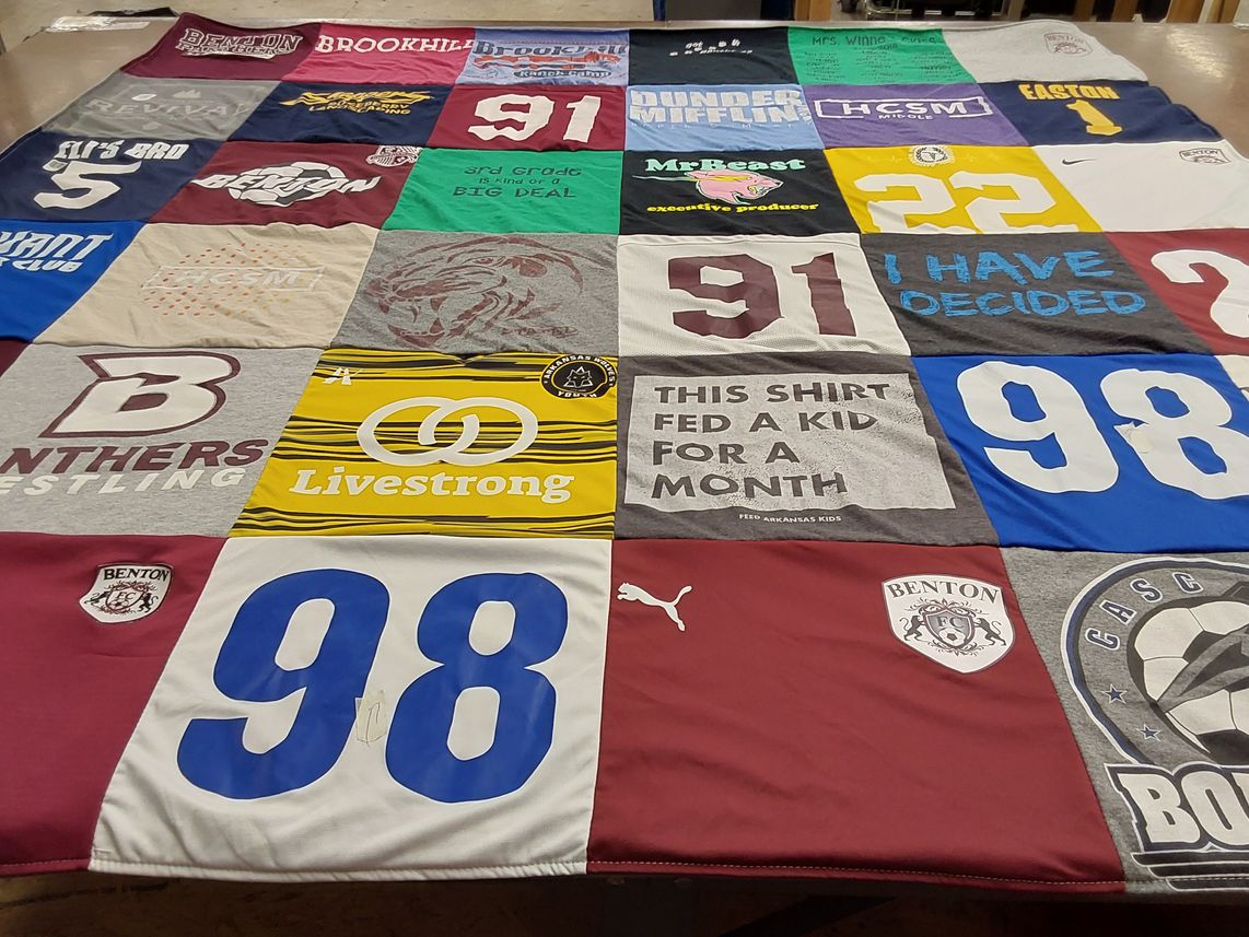 T-shirt quilt featuring benton panthers wrestling by Vincent from AR
