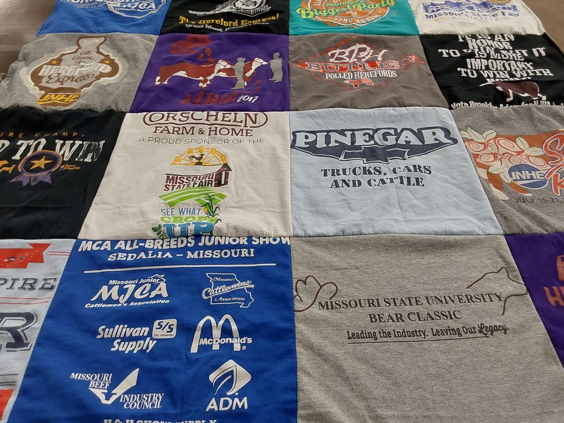 T-shirt quilt from missouri state university by Amanda from MO