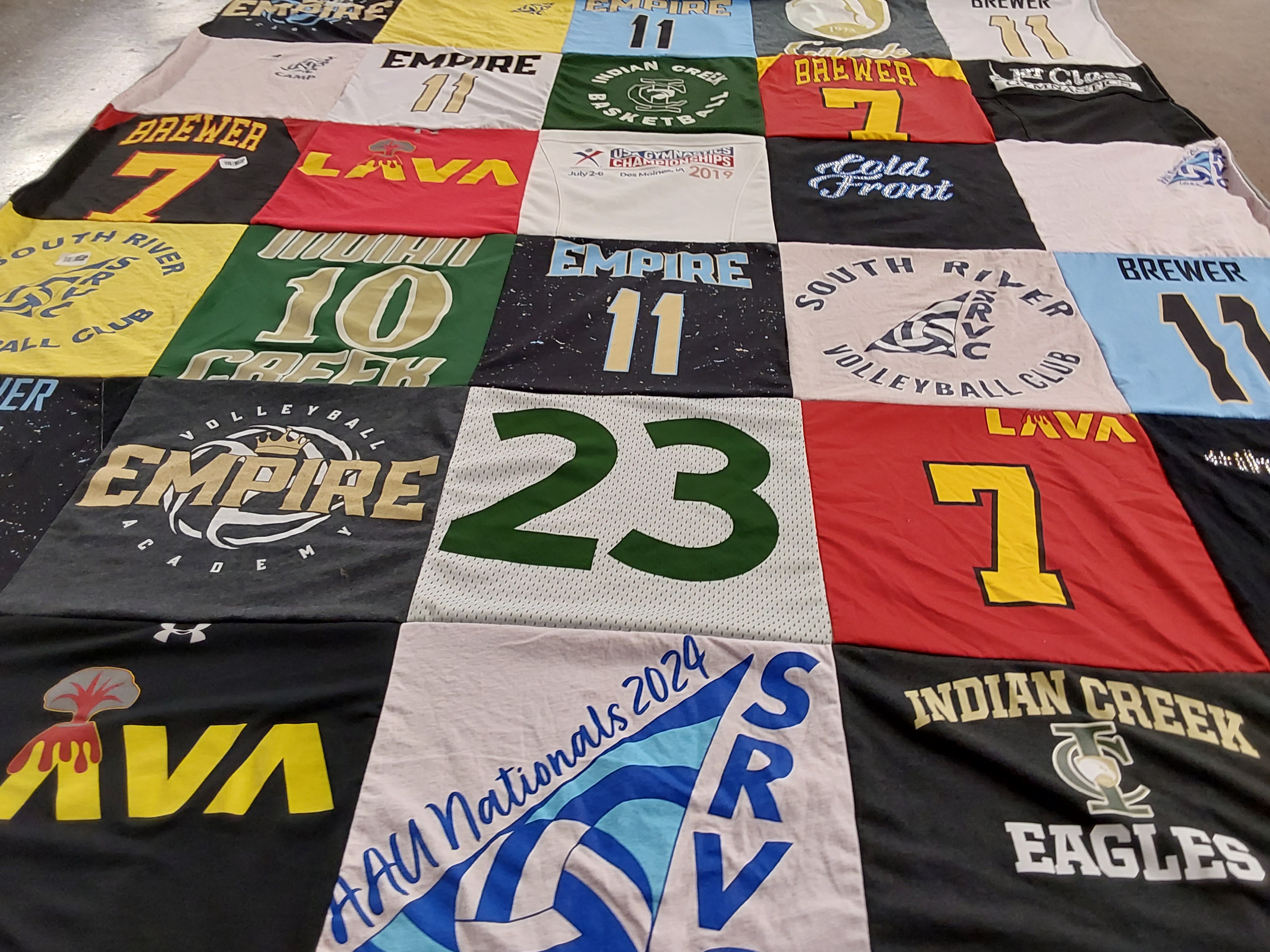 T-shirt quilt featuring empire volleyball academy by Magalie from MD