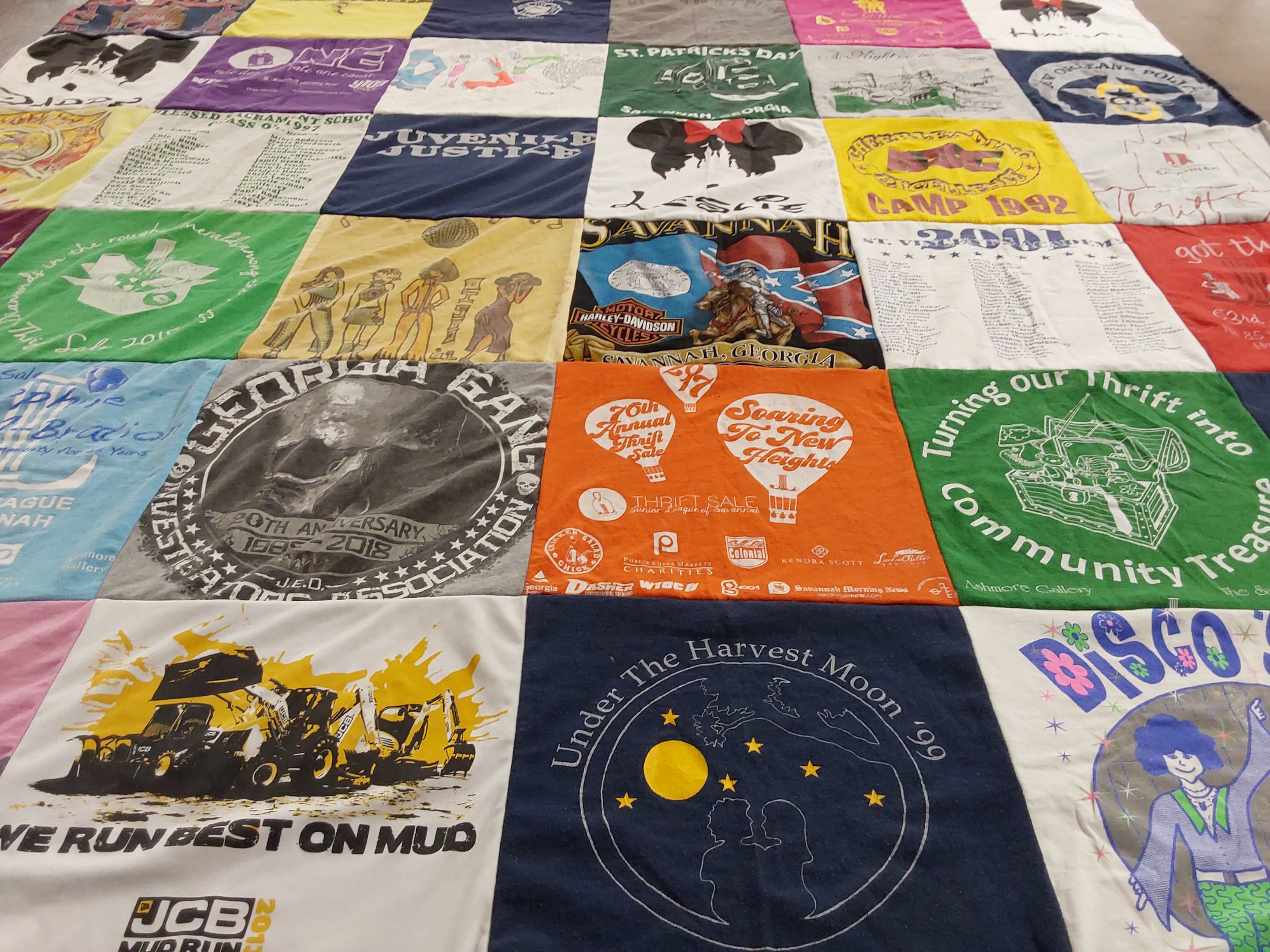 T-shirt quilt from blessed sacrament school by Leslie from GA