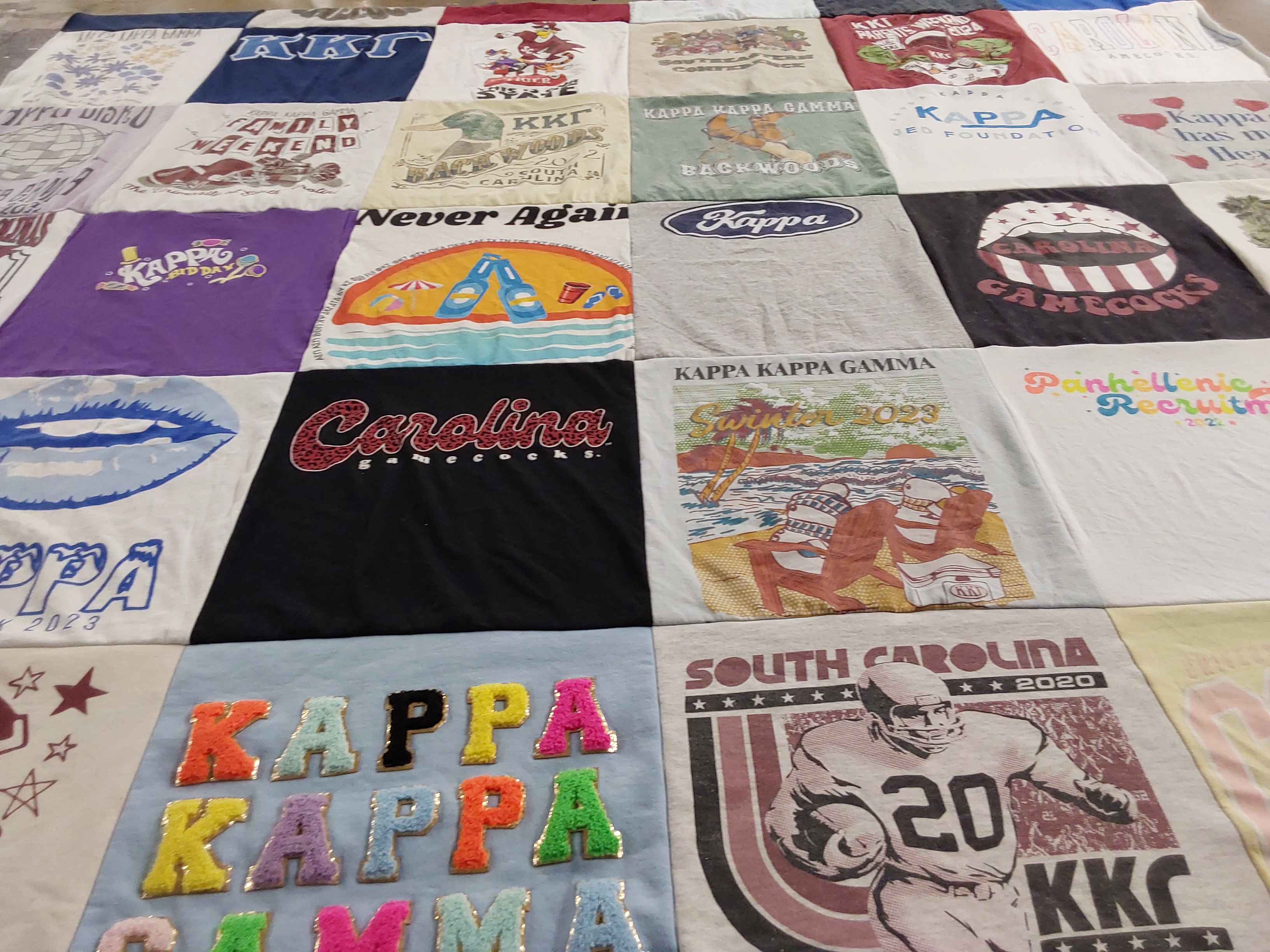 T-shirt quilt featuring south carolina gamecocks by Michele from MO