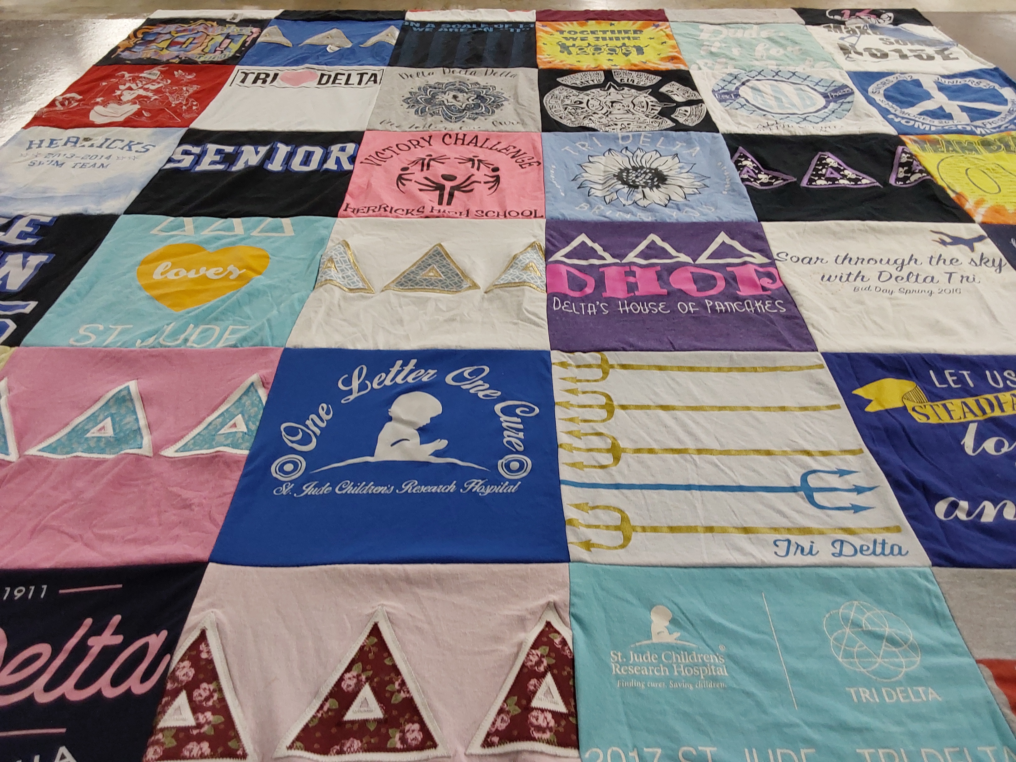T-shirt quilt from herricks high school by Andrea from NY