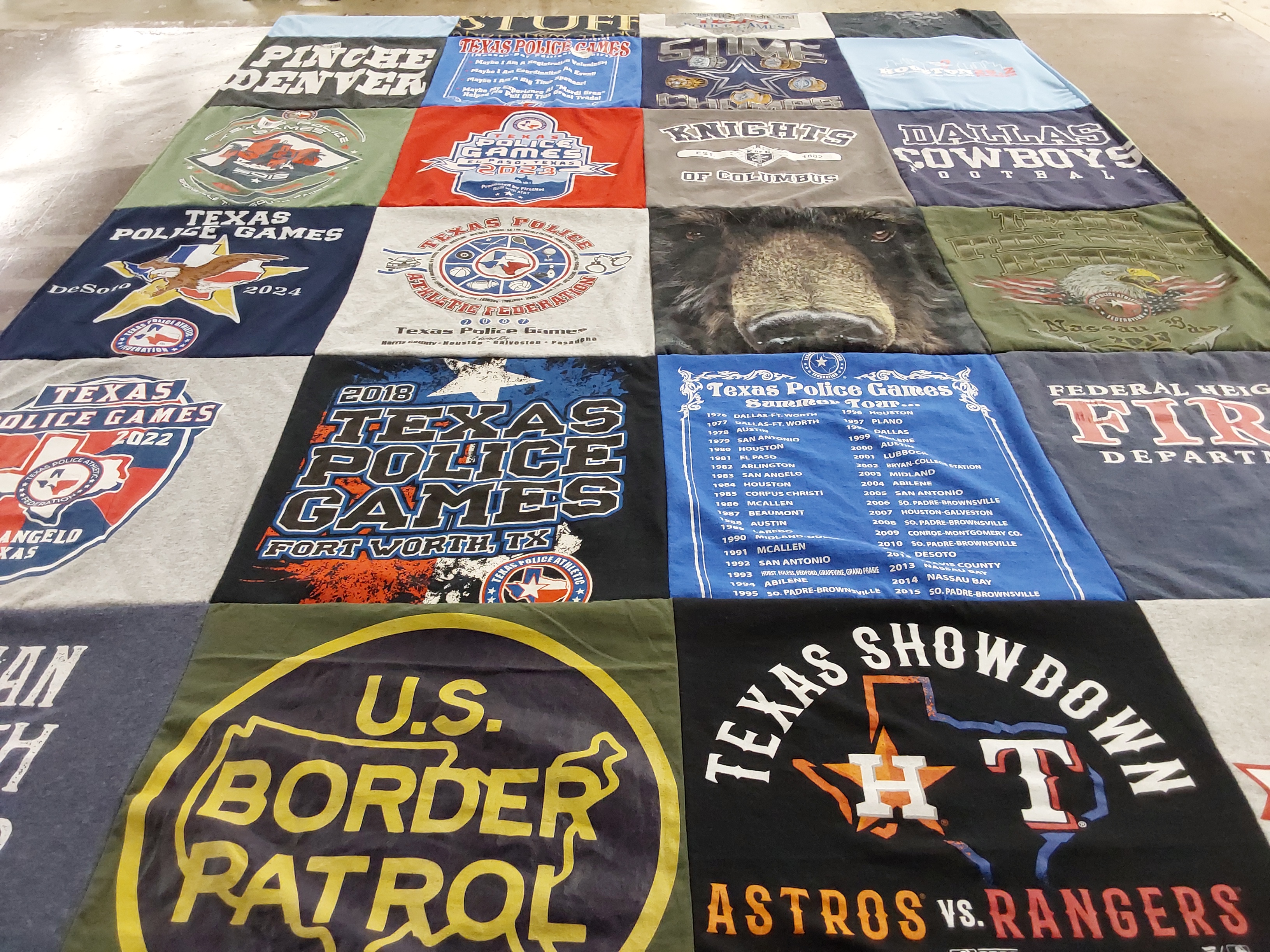 T-shirt quilt featuring dallas cowboys by Armando from TX