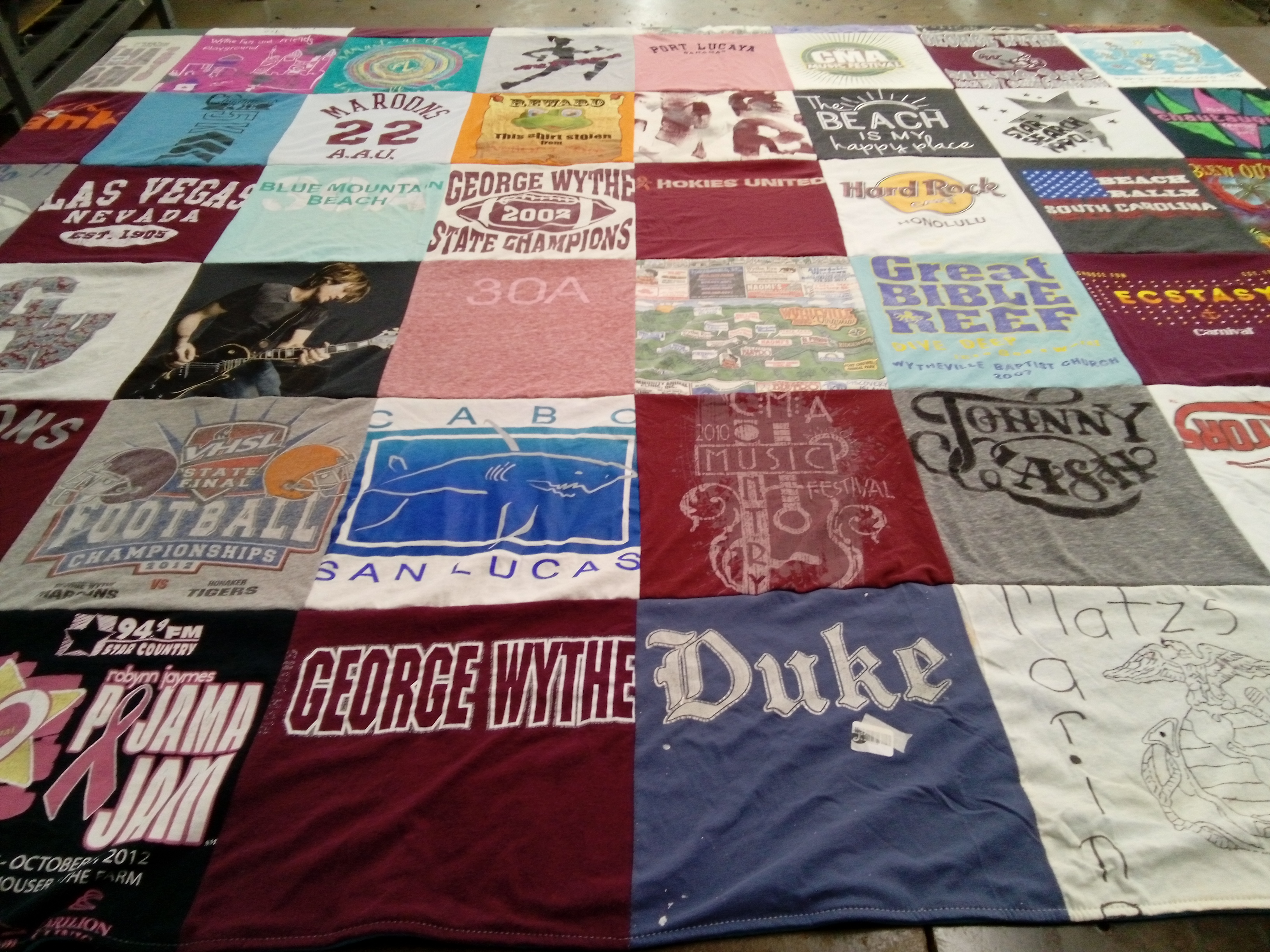 T-shirt quilt featuring hsl football championships by Shsuna from VA