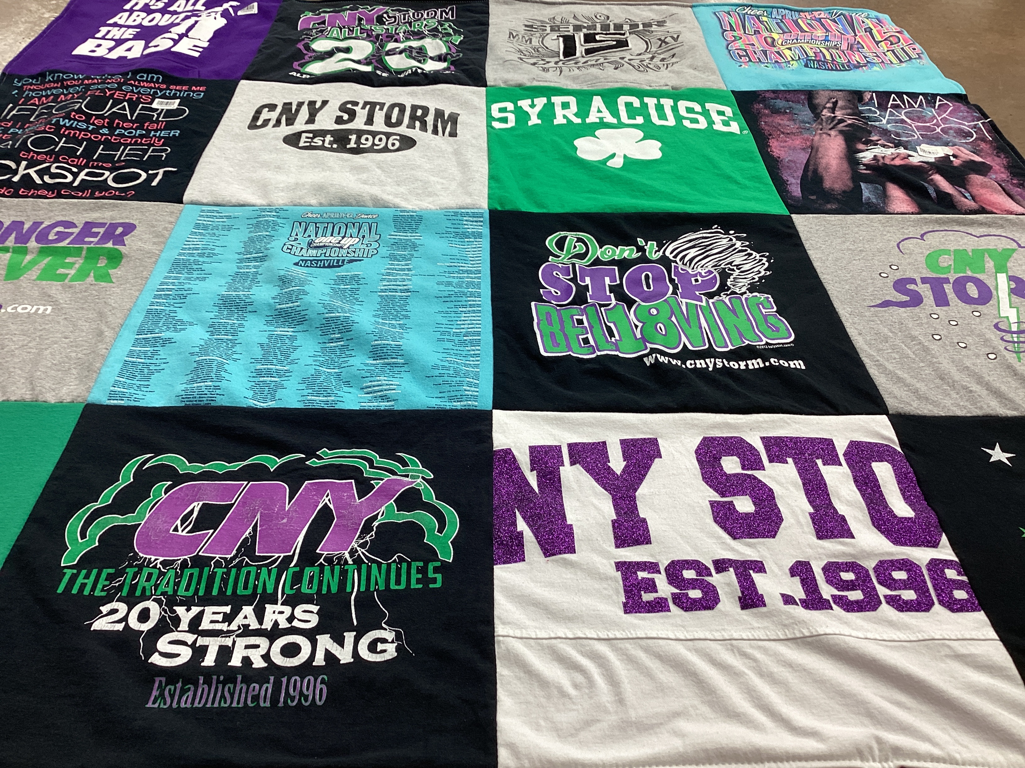 T-shirt quilt featuring cny storm by Jennifer from FL