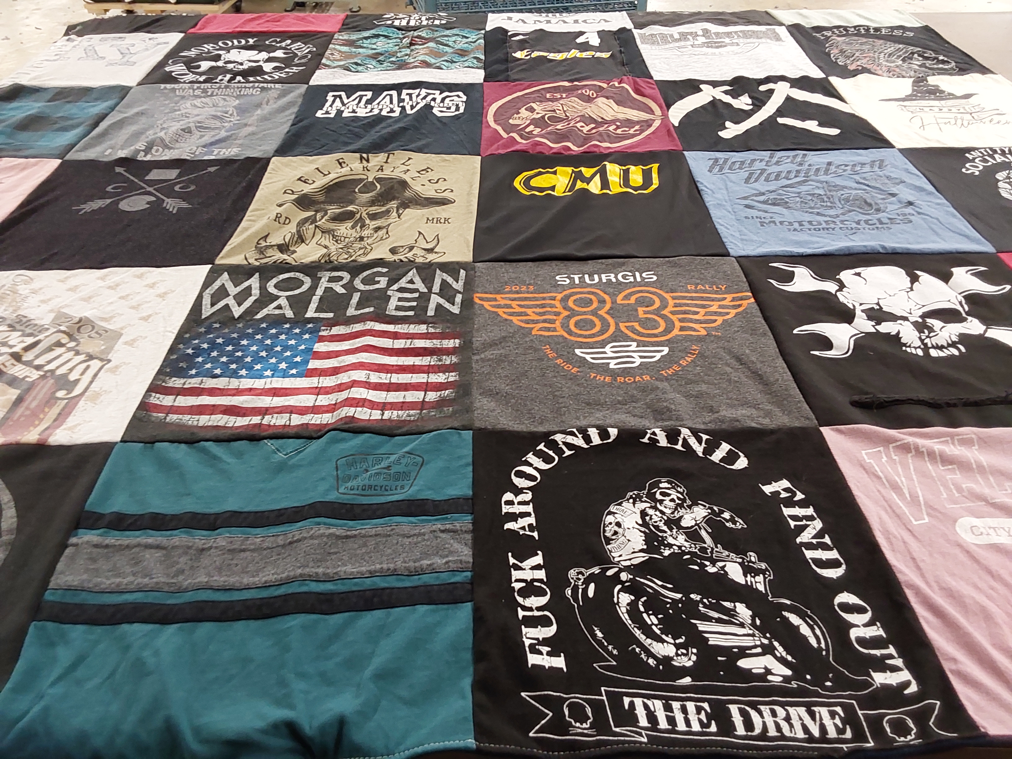 T-shirt quilt from central michigan university by Jordan from WY