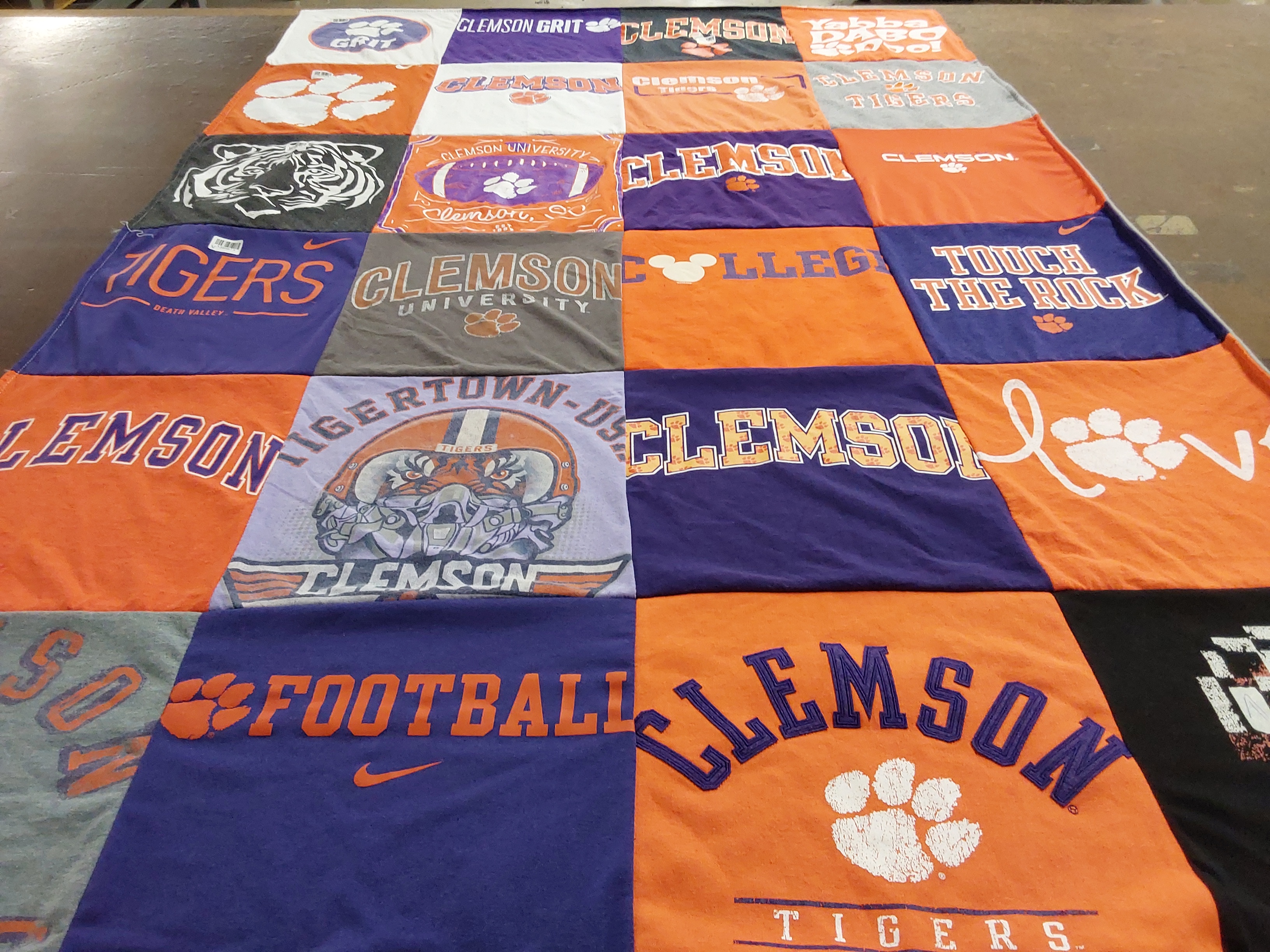 T-shirt quilt featuring clemson tigers by James from SC