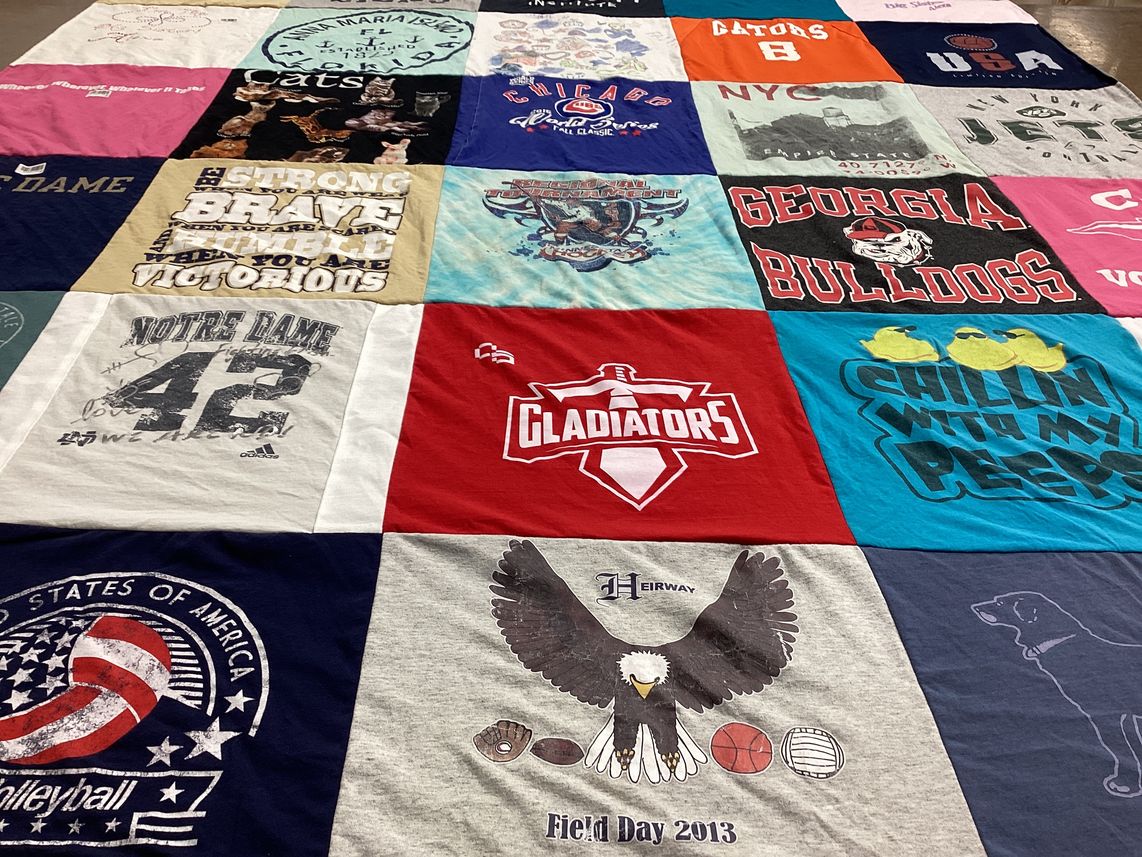 T-shirt quilt featuring georgia bulldogs by Jennifer from FL