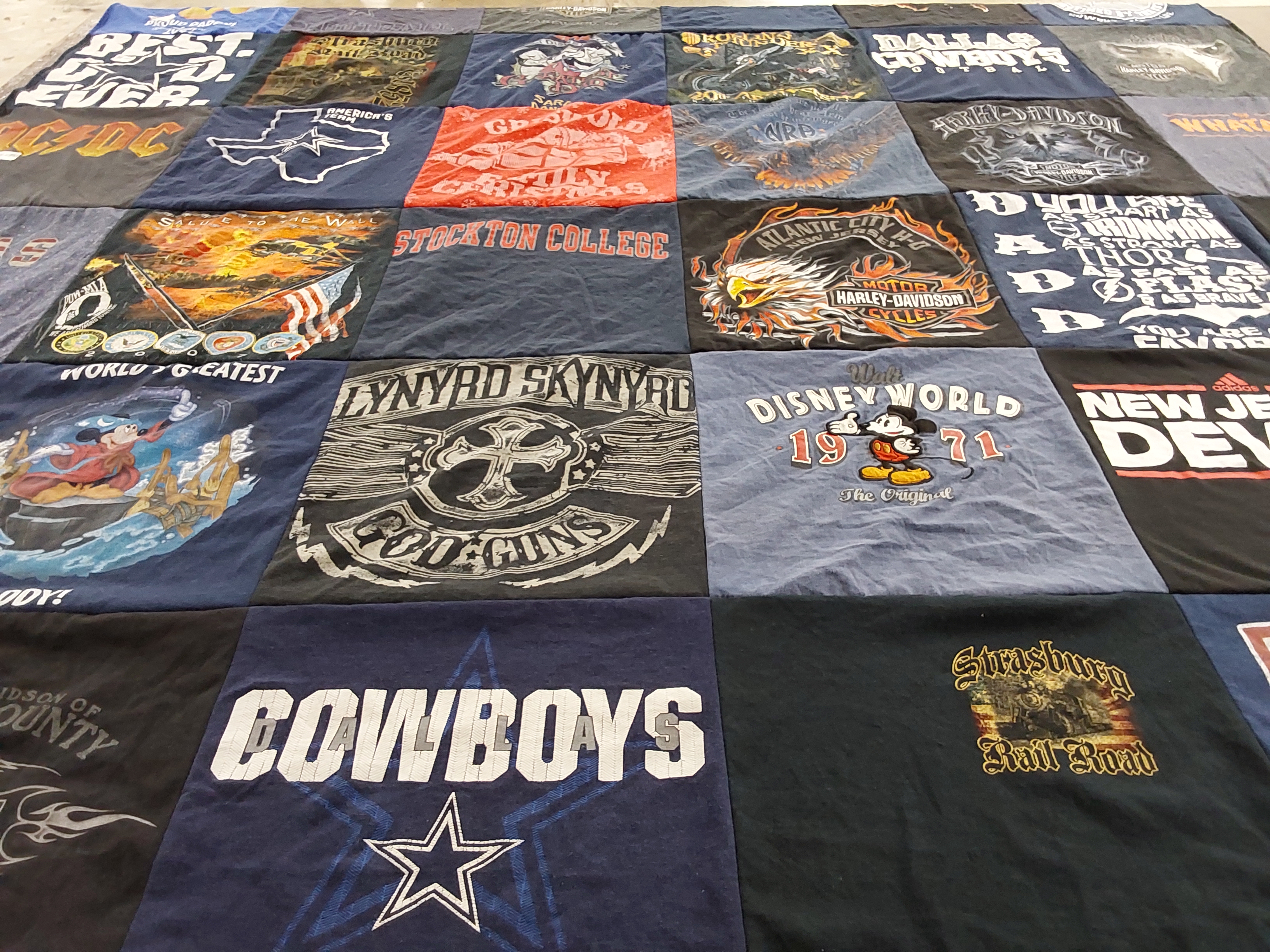 T-shirt quilt featuring dallas cowboys by Dona from TX