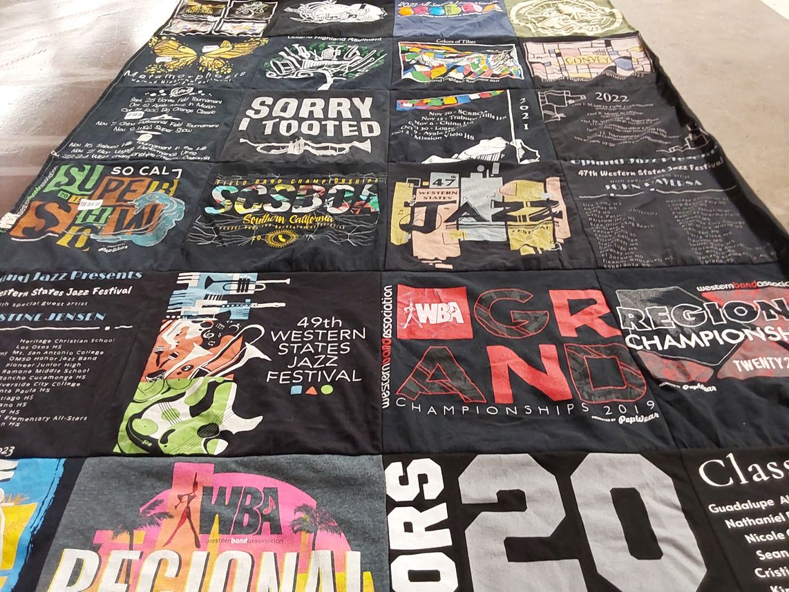 T-shirt quilt from heritage christian school by Kimberly from CA