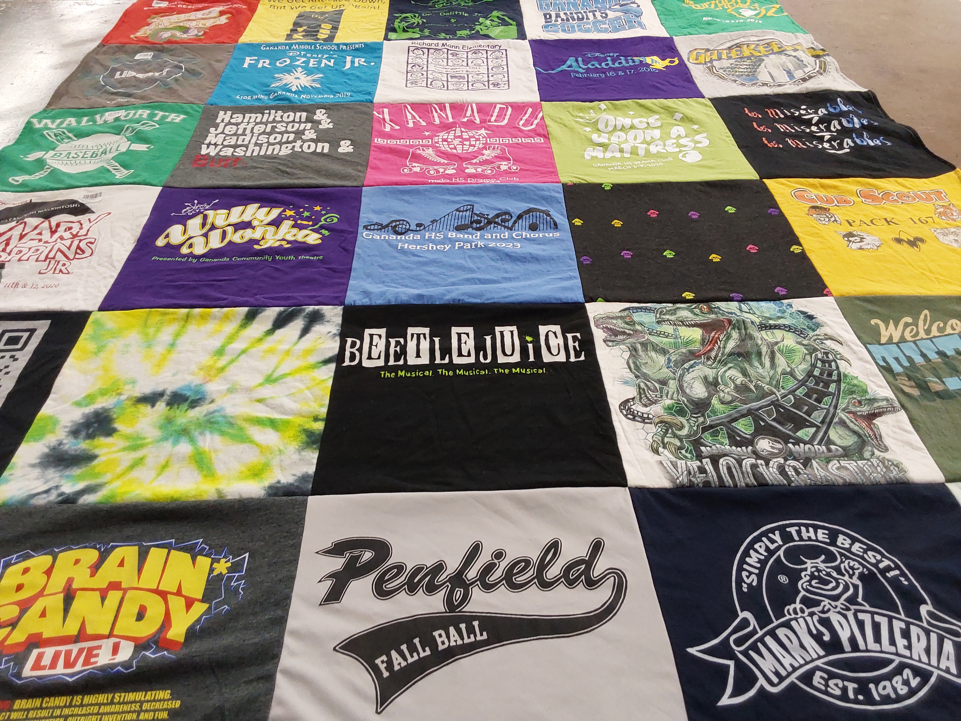 T-shirt quilt from penfield high school by Aimee from NY