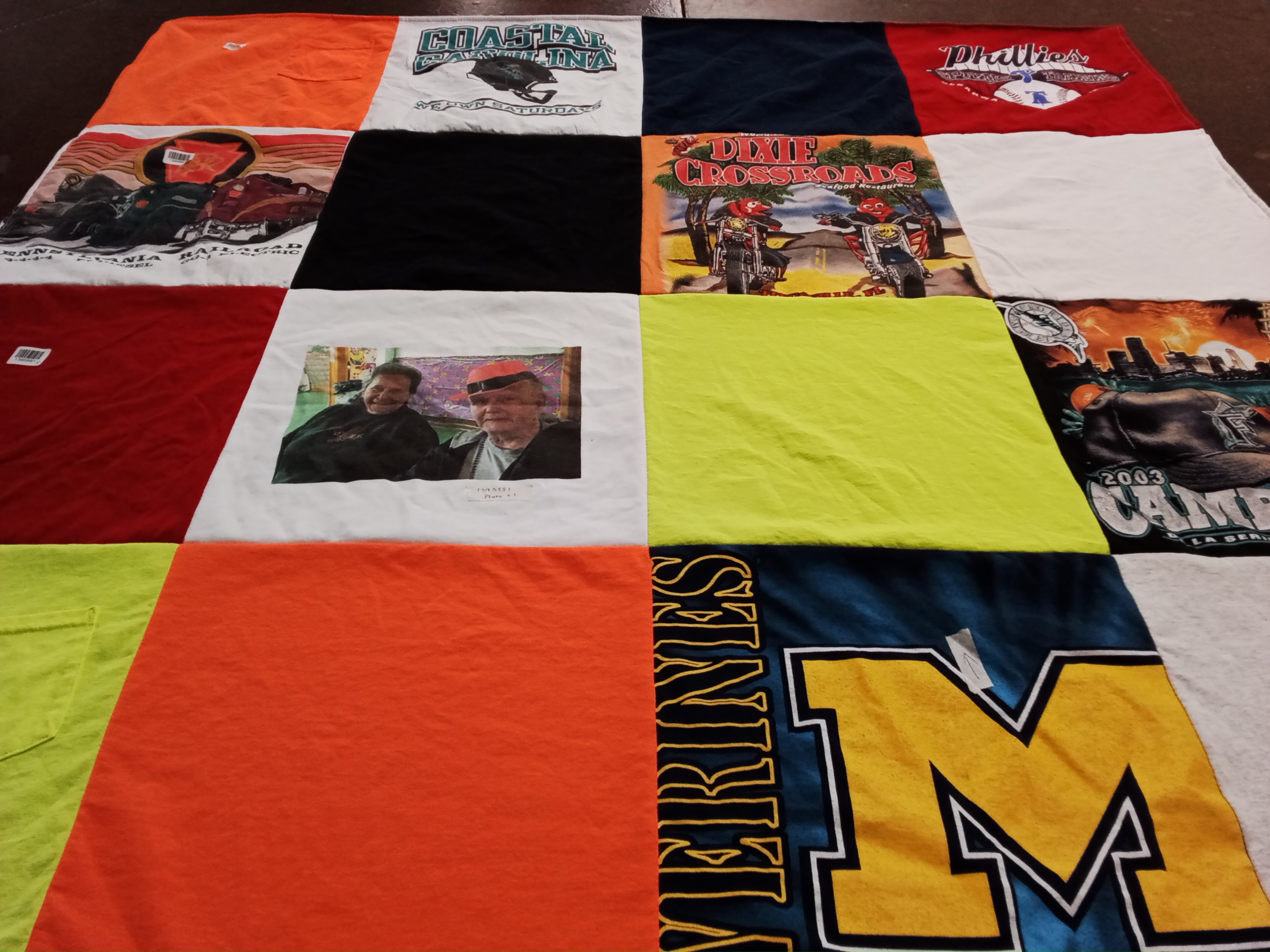 T-shirt quilt featuring phillies, wolverines by Debra from NJ