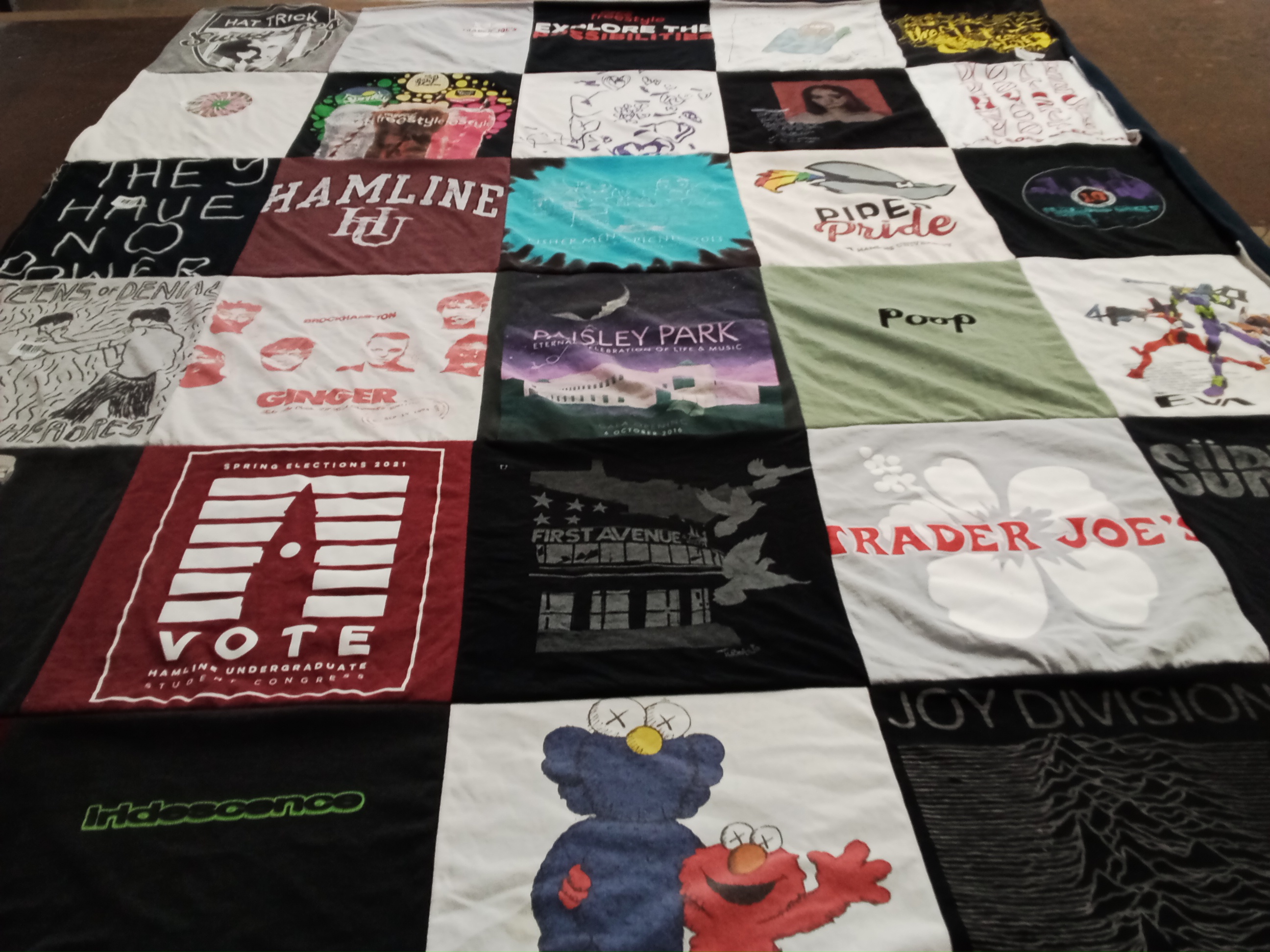 T-shirt quilt from hamline university by Deirdre from MN