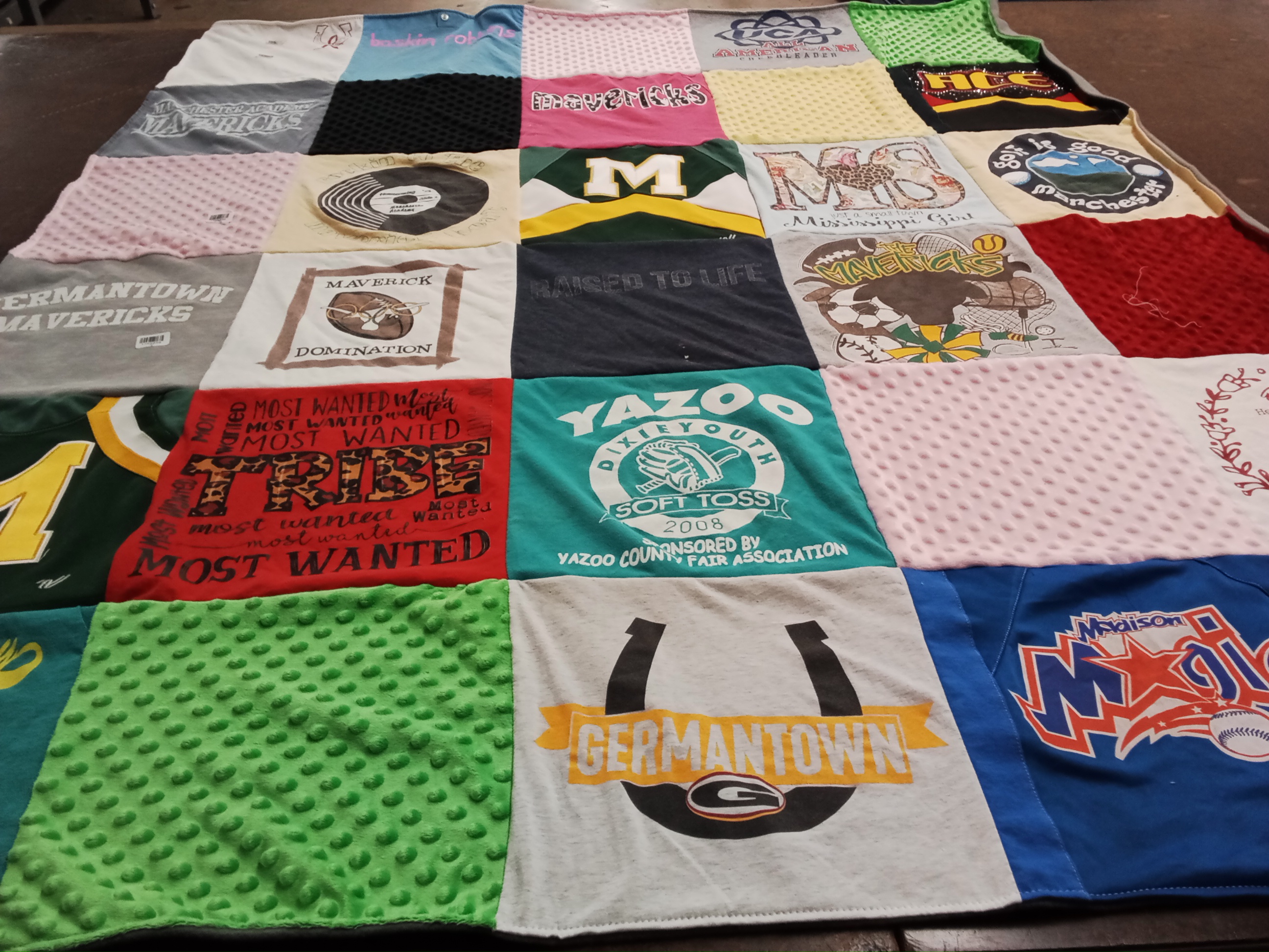 T-shirt quilt featuring germantown mavericks, madison magic by Denise from MS