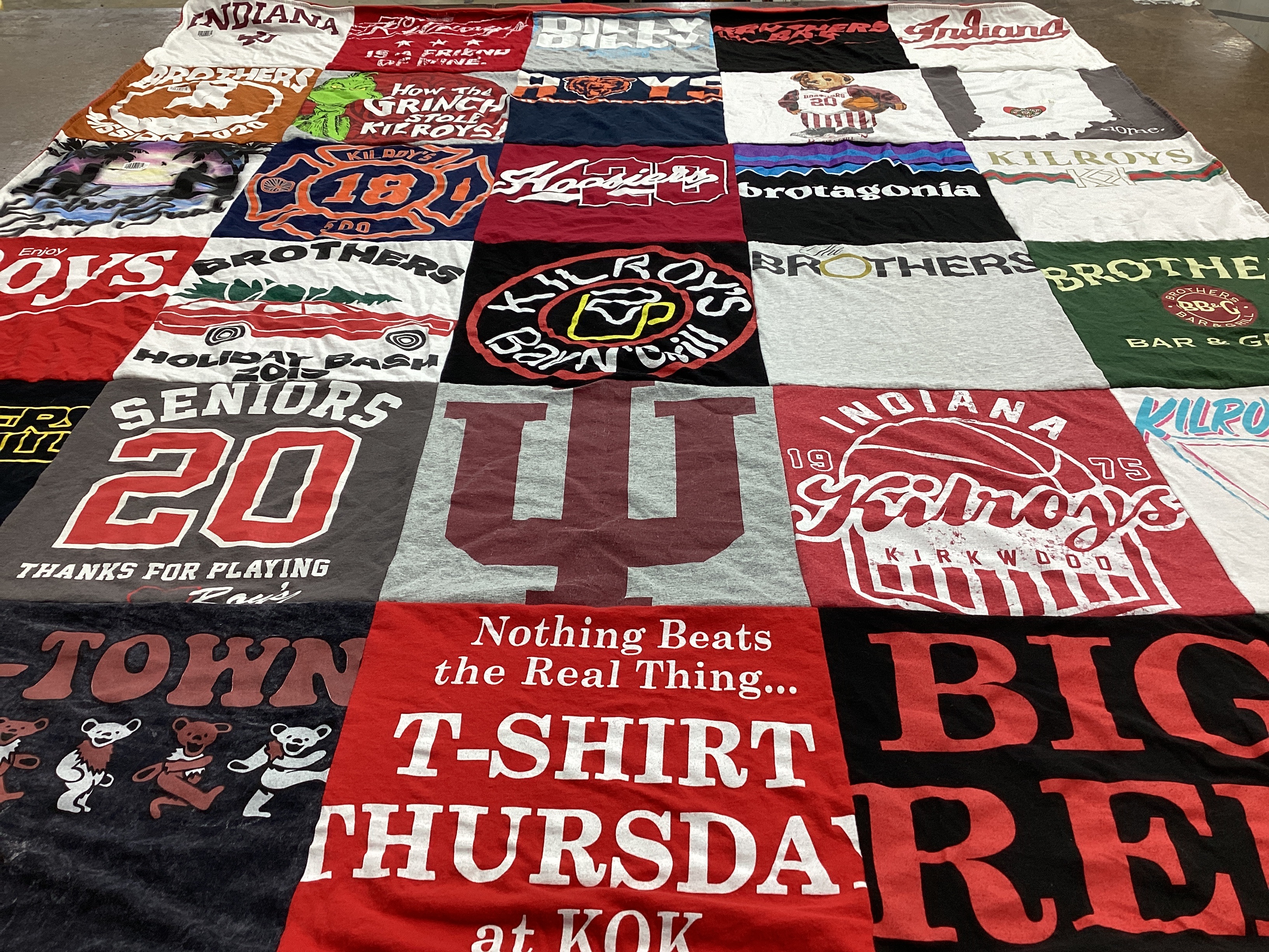 T-shirt quilt featuring indiana university basketball by Sue from MN