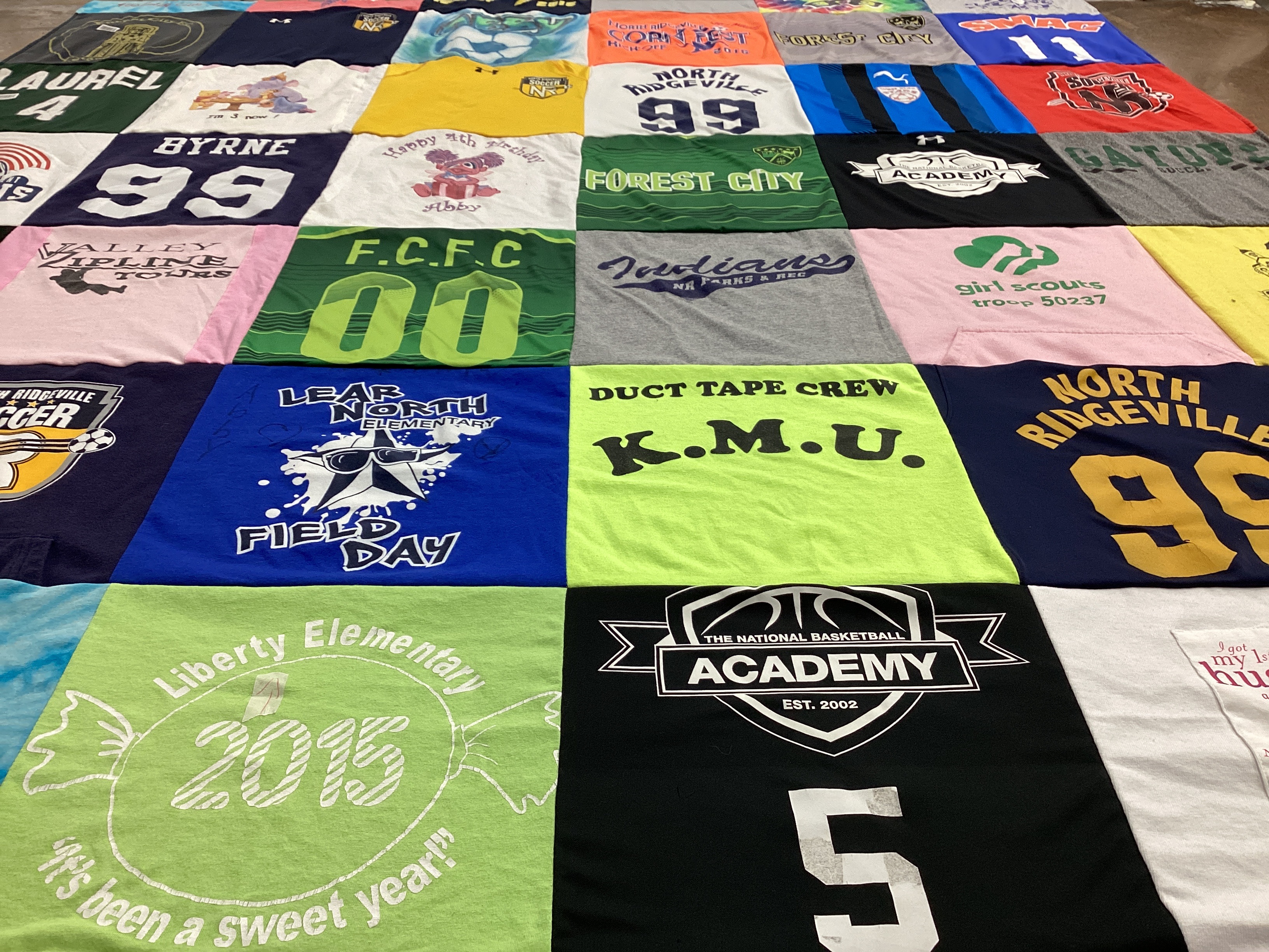 T-shirt quilt featuring valley tours soccer by Ellen from OH