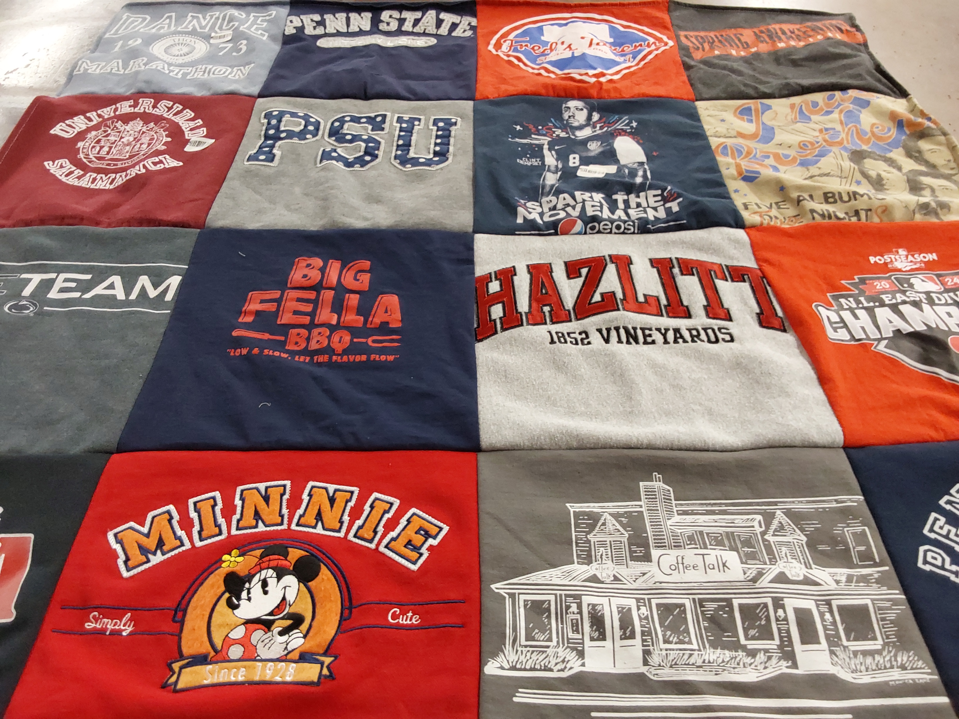 T-shirt quilt from shippensburg university by Alyssa from PA