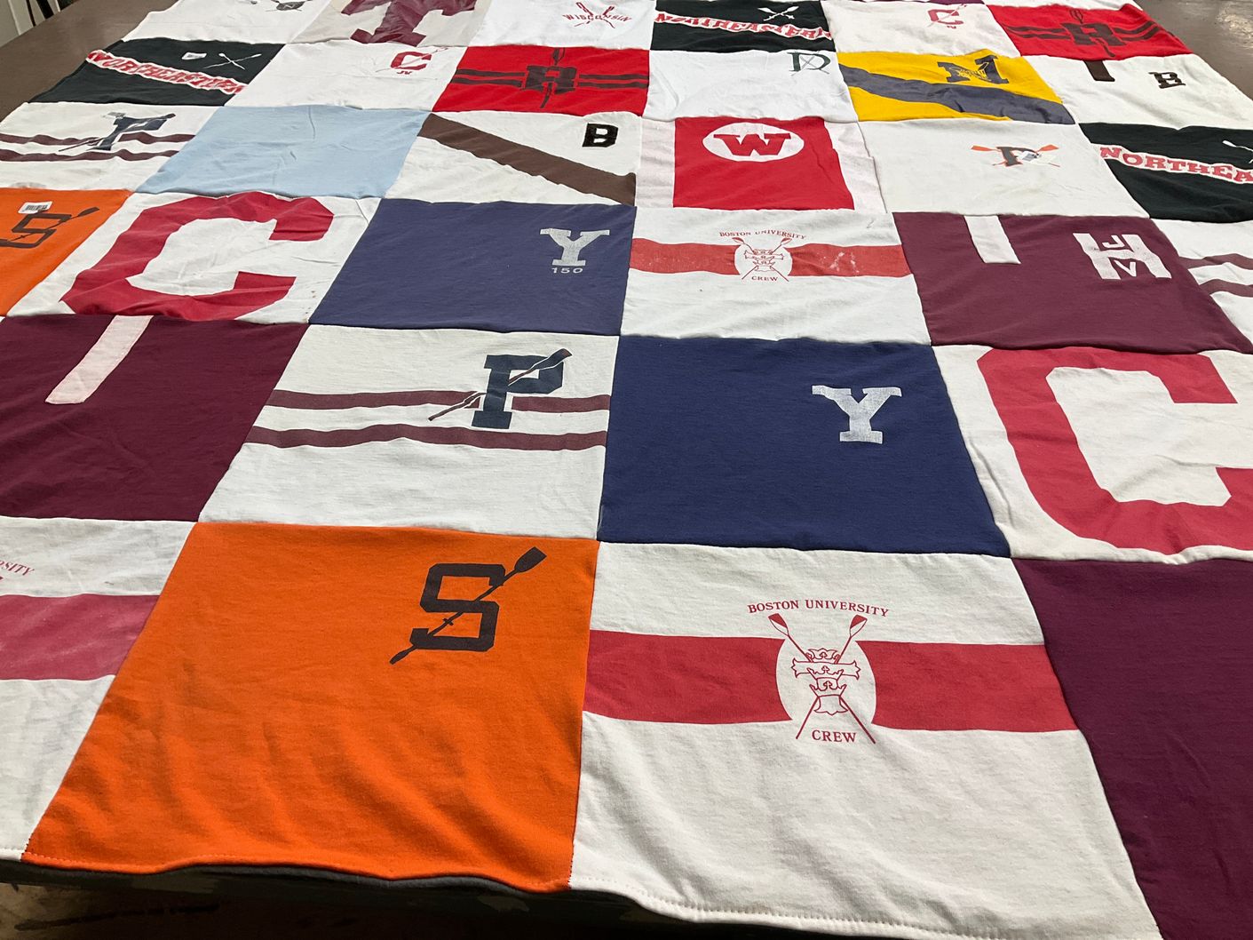 T-shirt quilt from boston university by David from CA