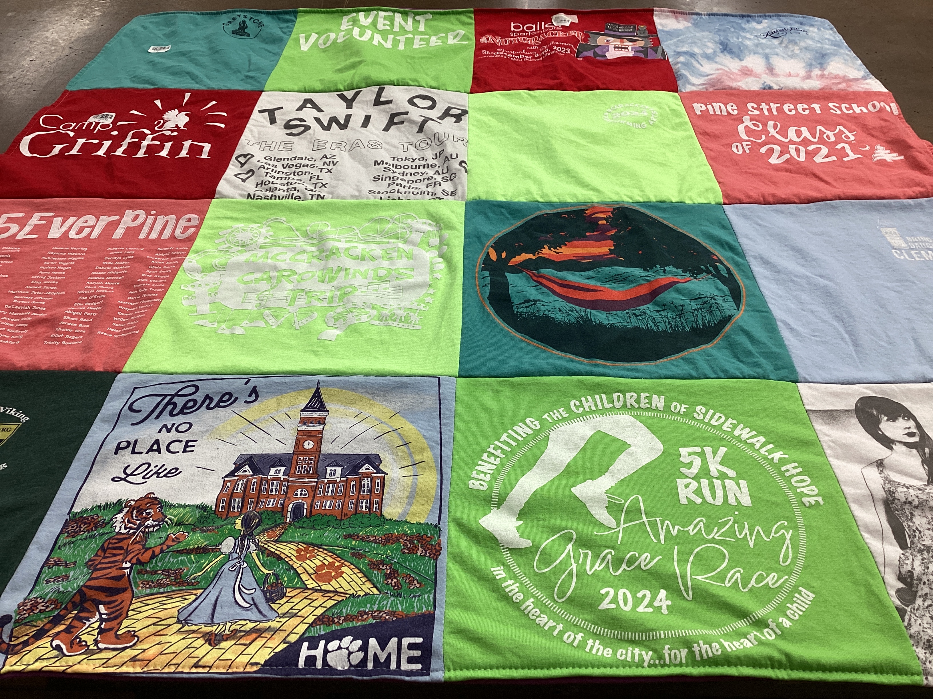 T-shirt quilt from pine street school by Gabrielle from SC
