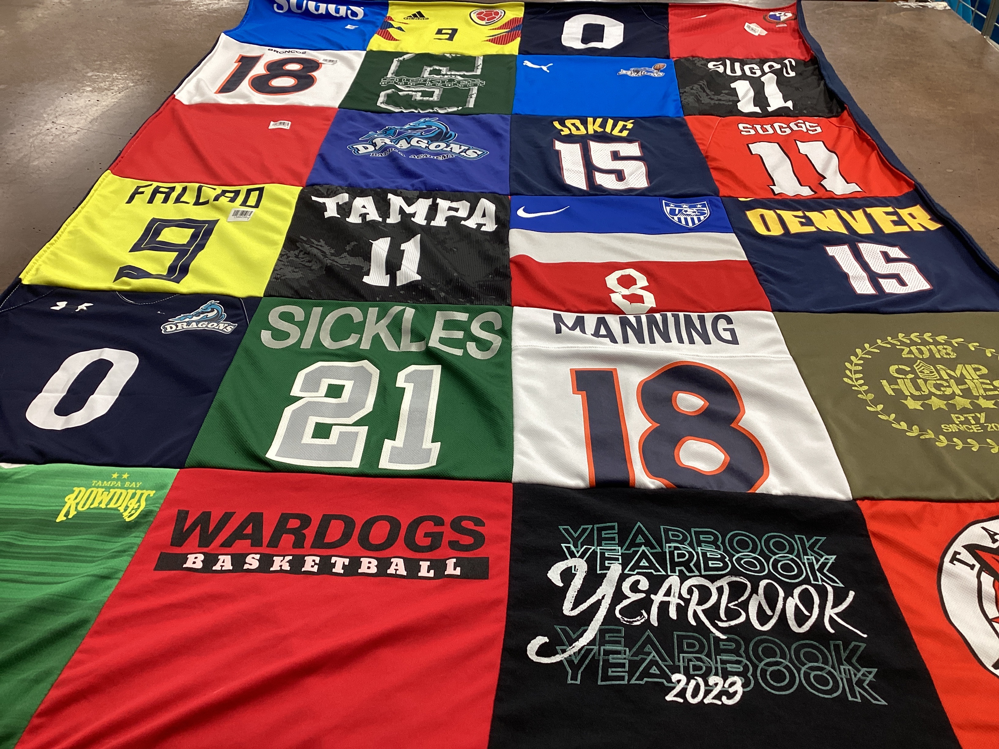 T-shirt quilt featuring wardogs basketball, tampa bay rowdies by Lily from FL