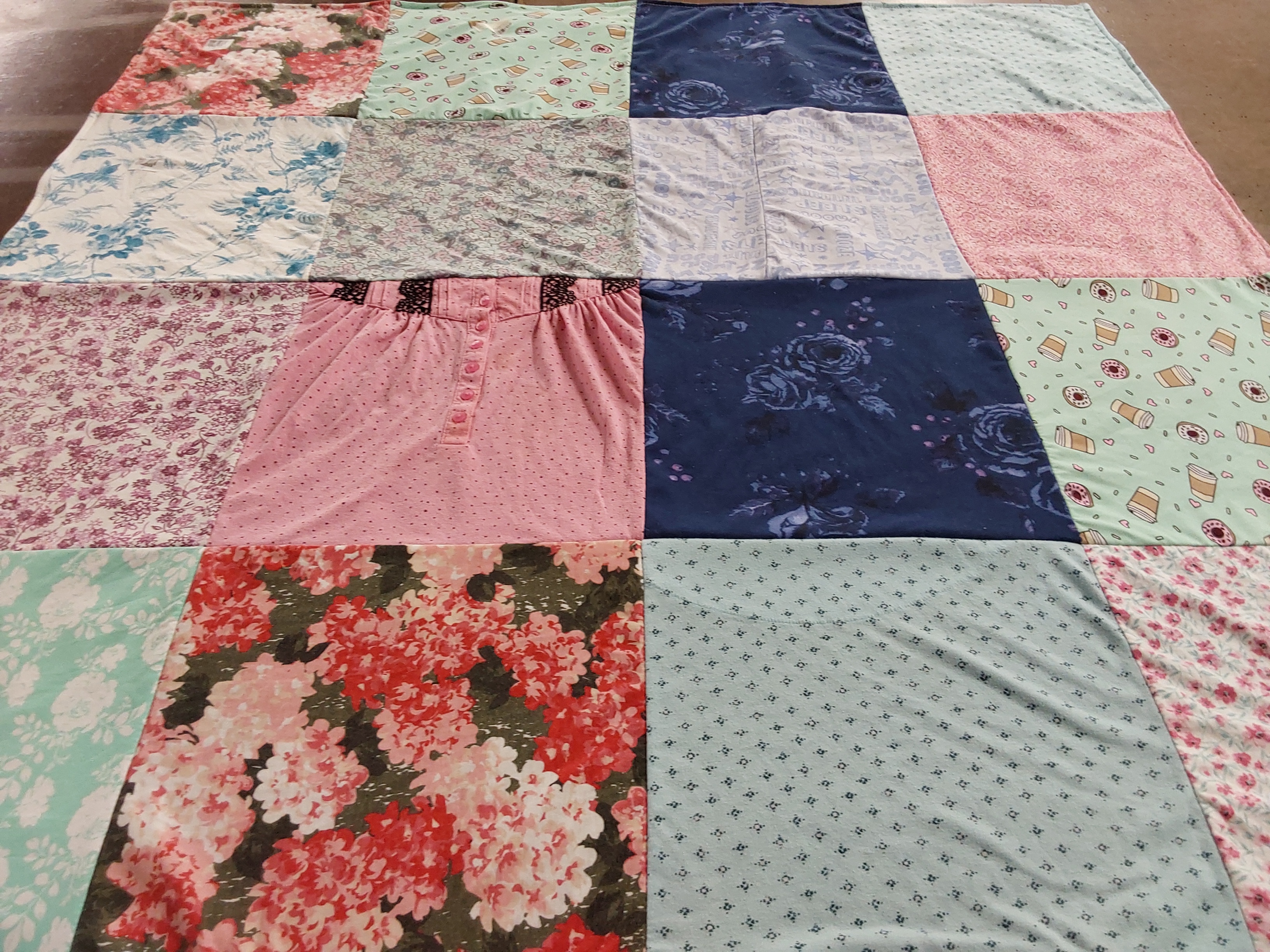 T-shirt quilt with sewing, crafting themes by Melissa from MD