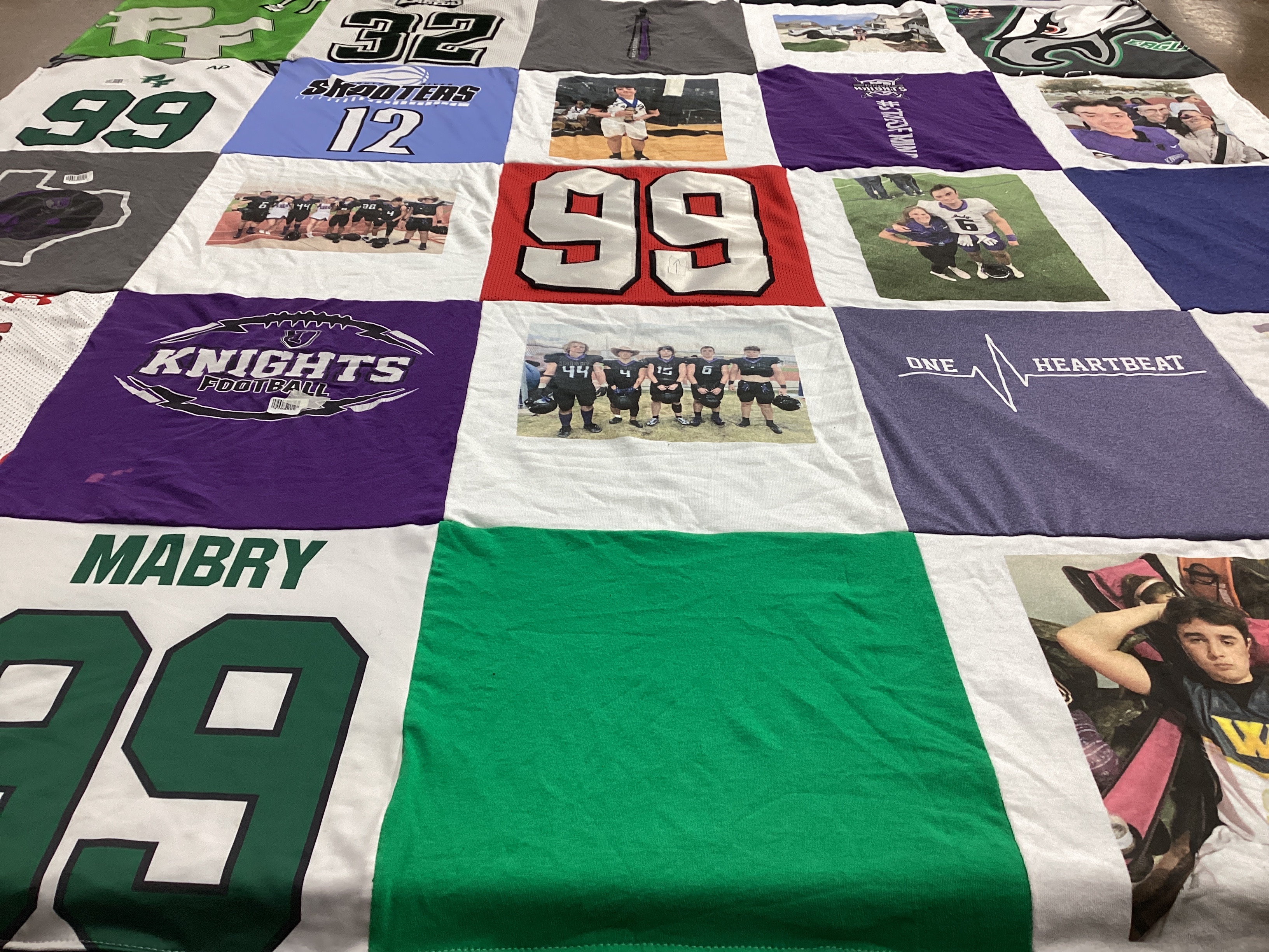 T-shirt quilt featuring knights football by MEREDITH from TX