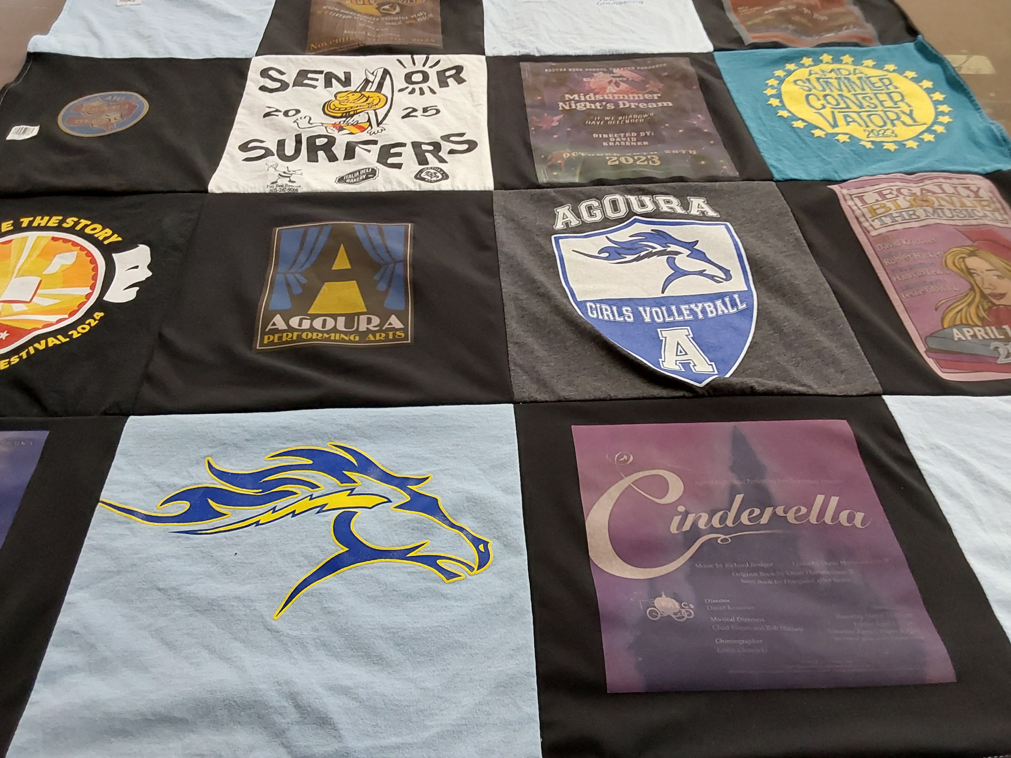 T-shirt quilt featuring agoura girls volleyball by Sandra from CA