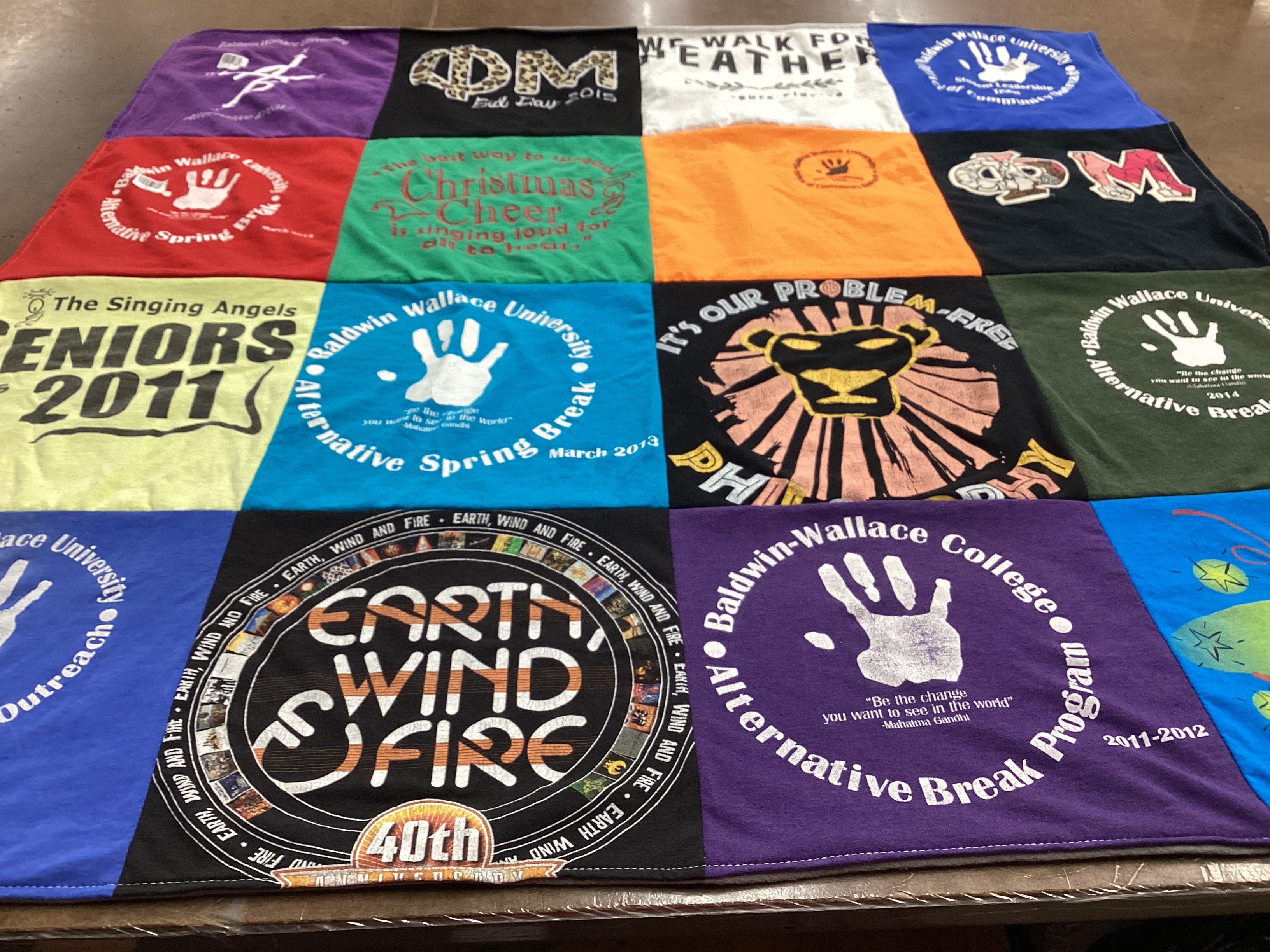 T-shirt quilt from balwin-wallace university, balwin-wallace college by Devin from OH