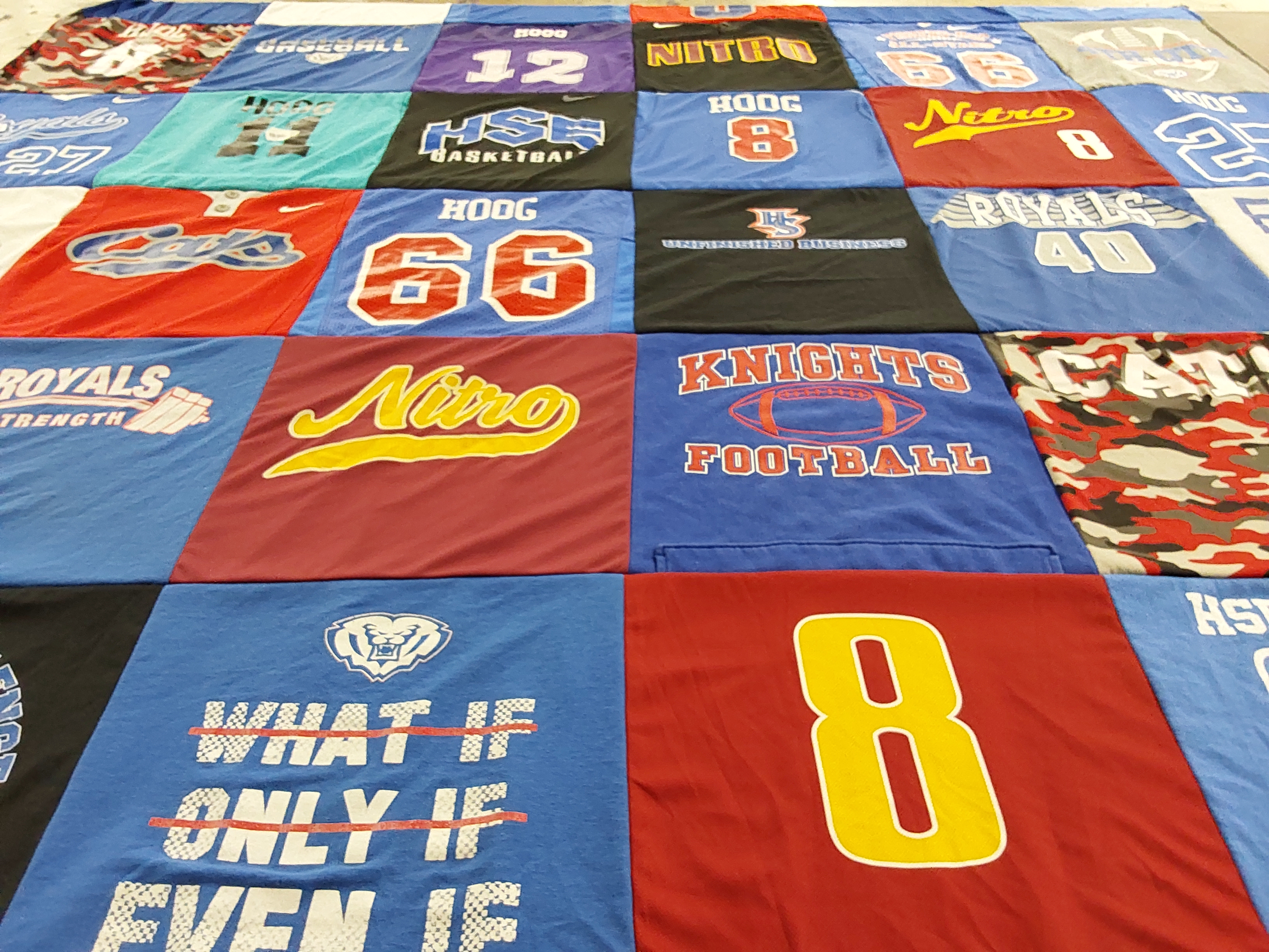 T-shirt quilt featuring knights football by Jeff from IN
