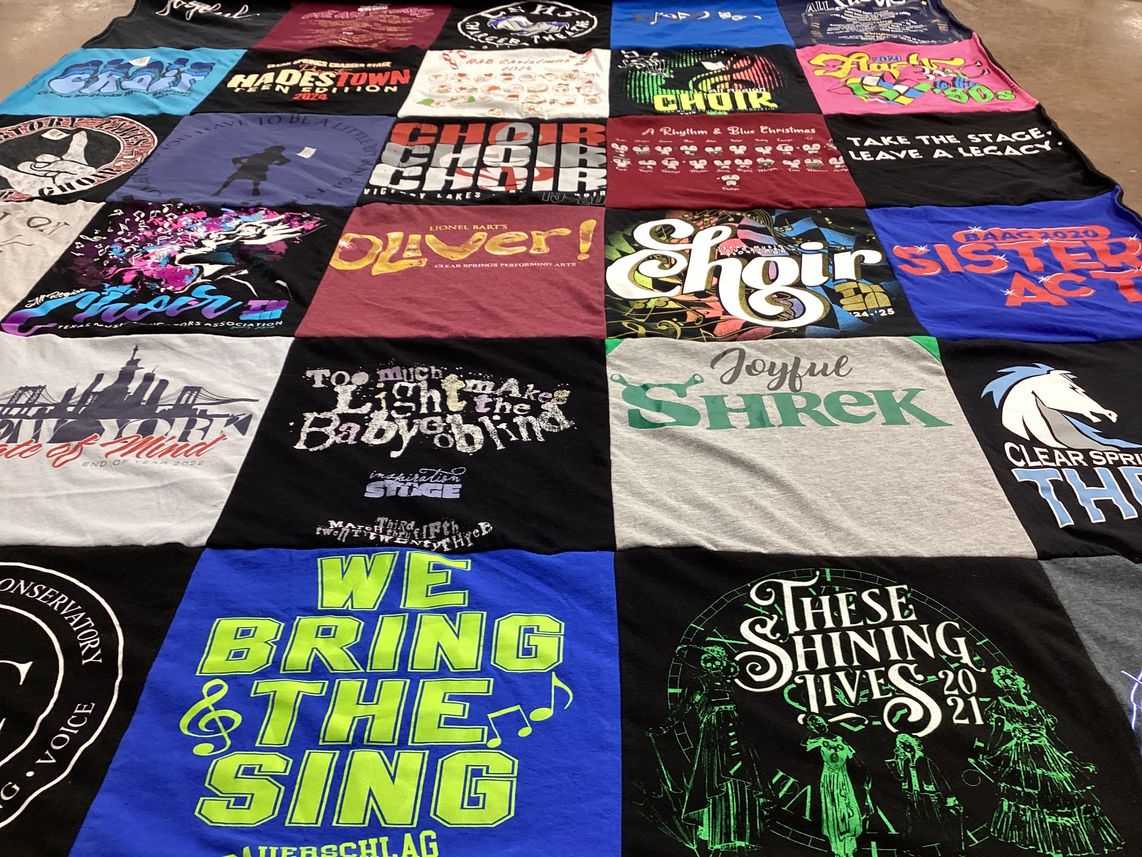 T-shirt quilt from clear springs high school by Nicole from TX