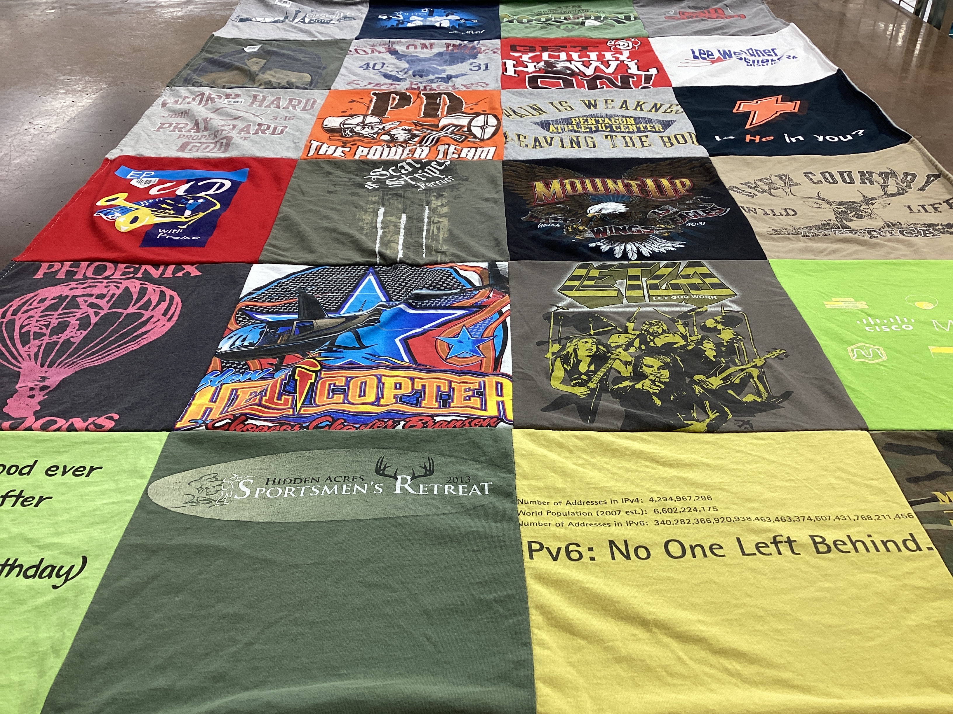 T-shirt quilt featuring team cow university by Steve from SD