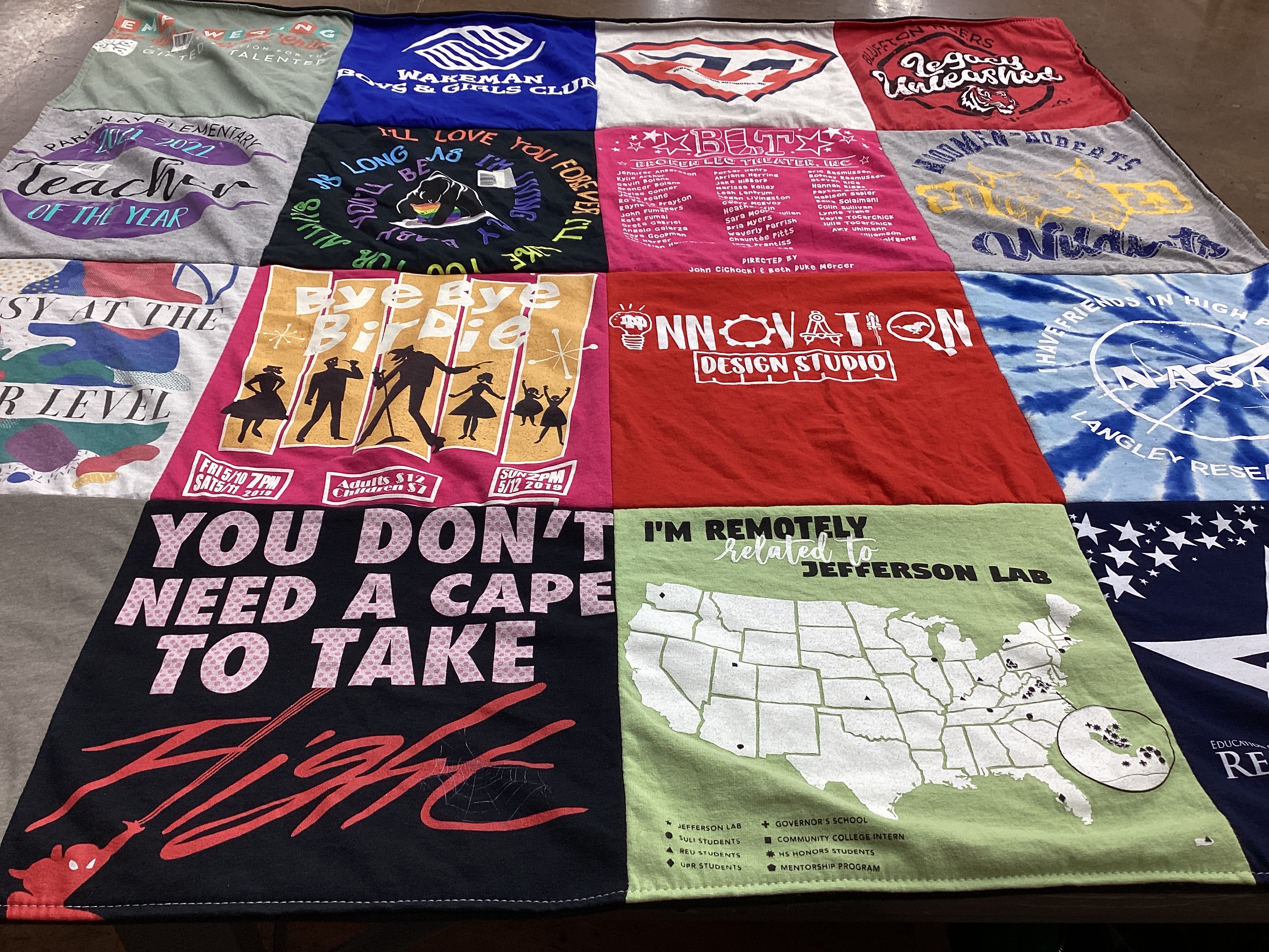 T-shirt quilt from parkway elementary school by Chauntée from IN