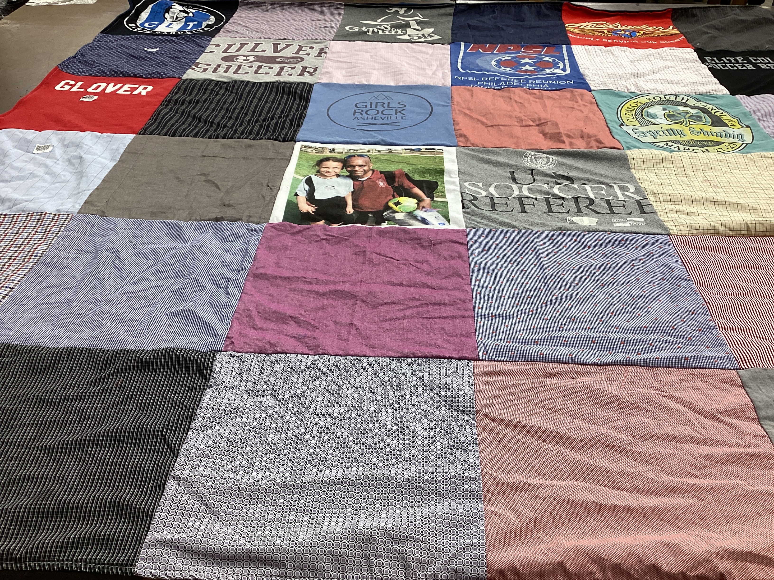 T-shirt quilt from culver academy by Billie from NC