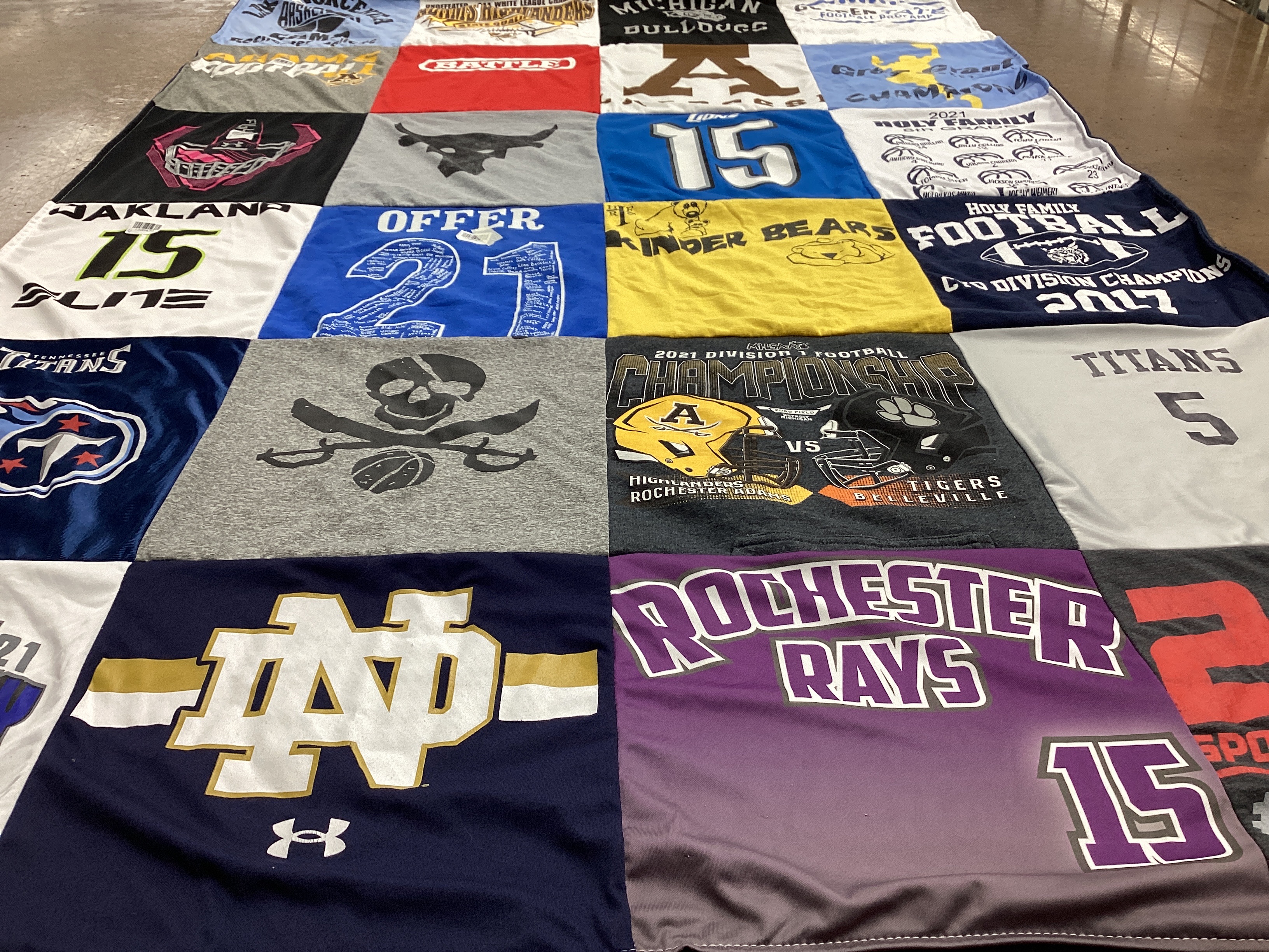 T-shirt quilt featuring tennessee titans by Marin from MI