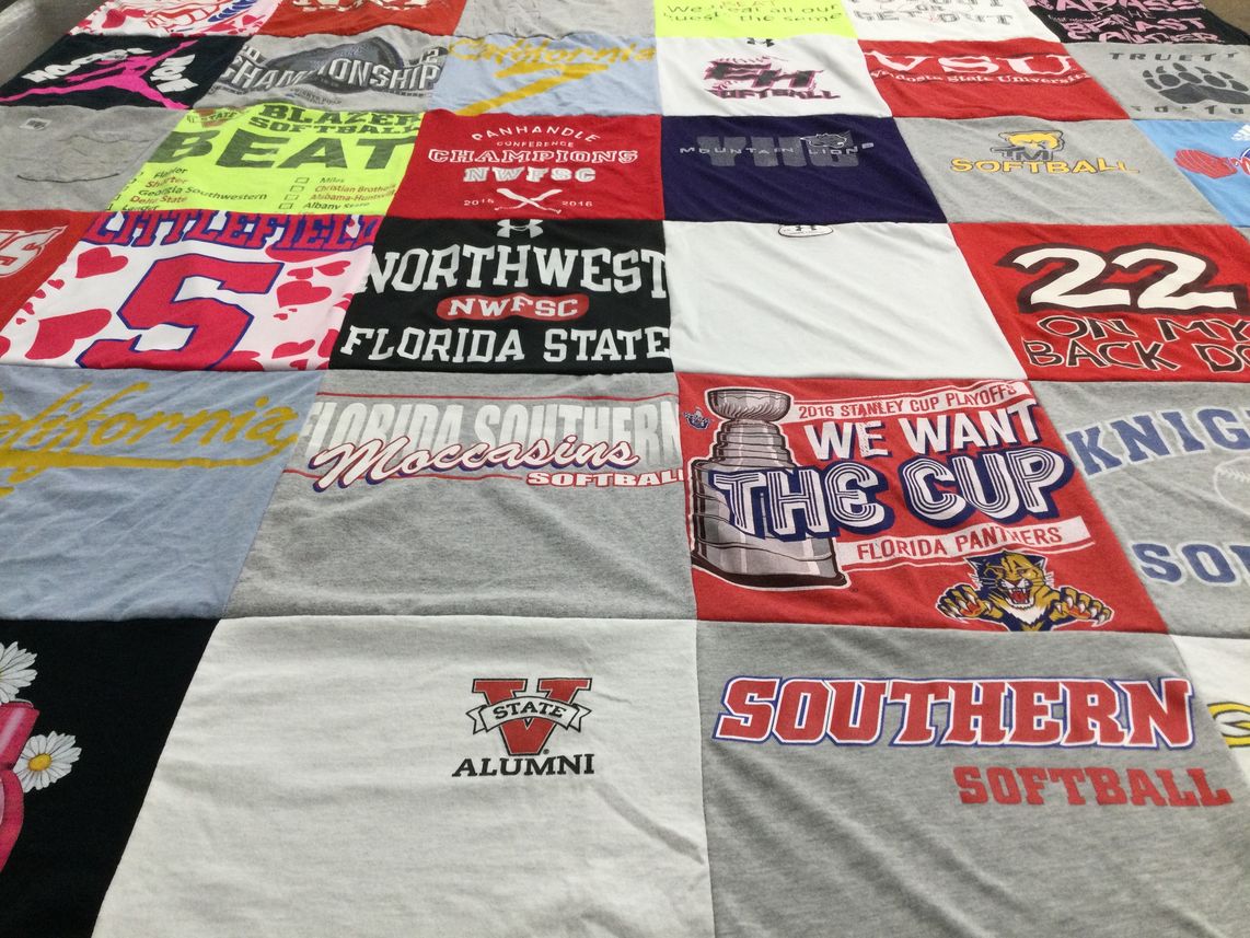 T-shirt quilt featuring florida panthers hockey team, northern blazers by Marti from FL