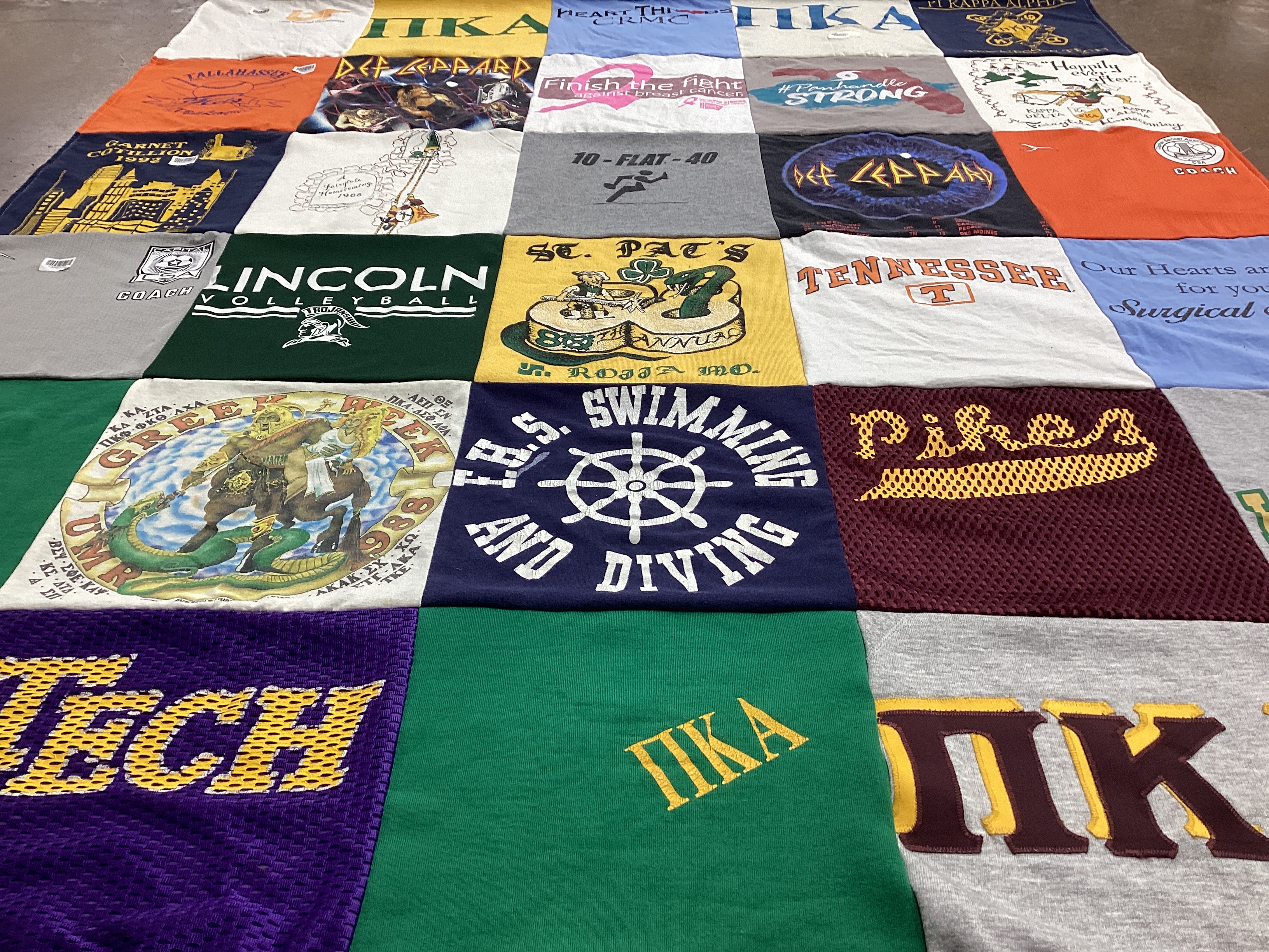 T-shirt quilt featuring lincoln volleyball by Karen from FL