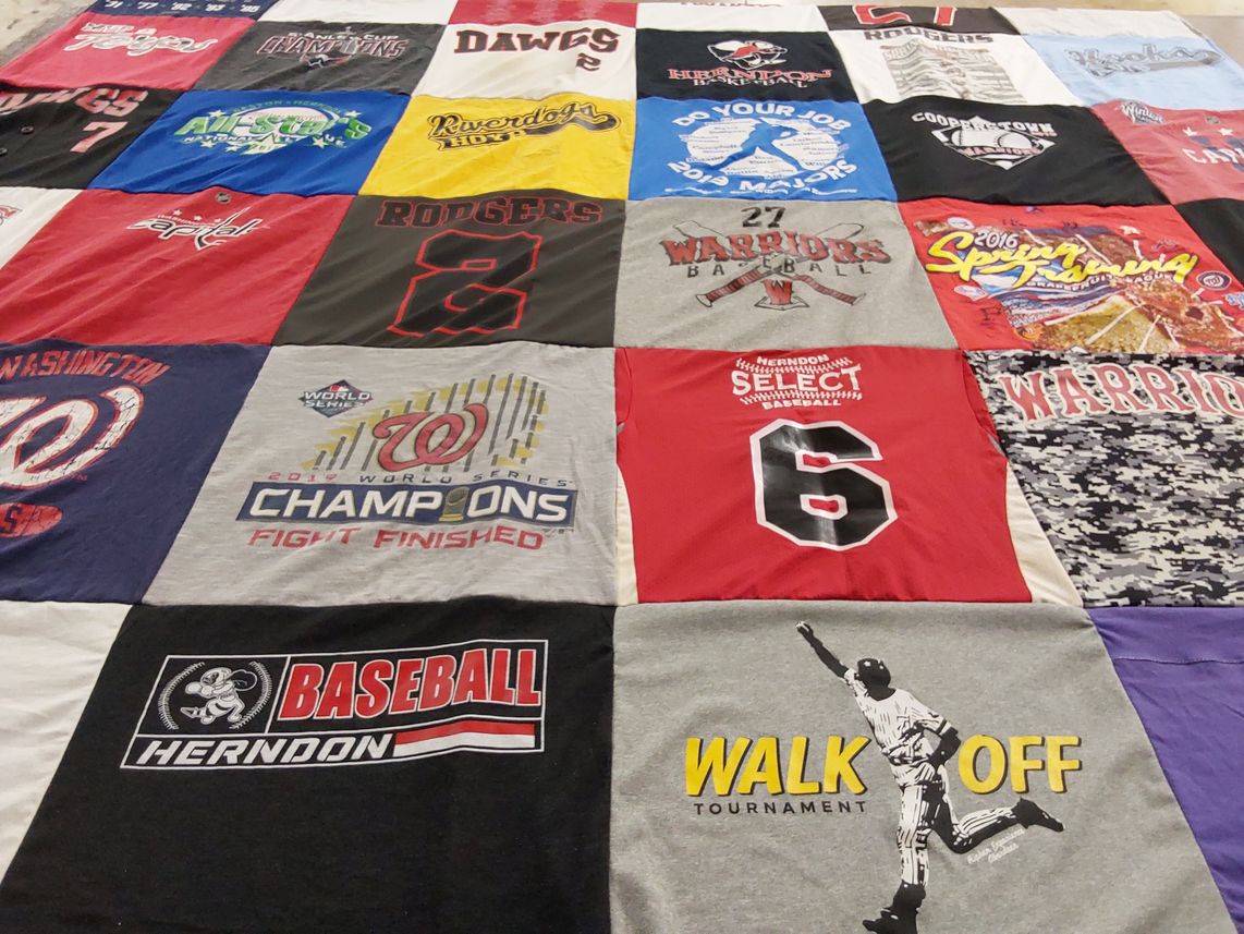 T-shirt quilt featuring herndon select baseball, washington nationals by Kristen from VA