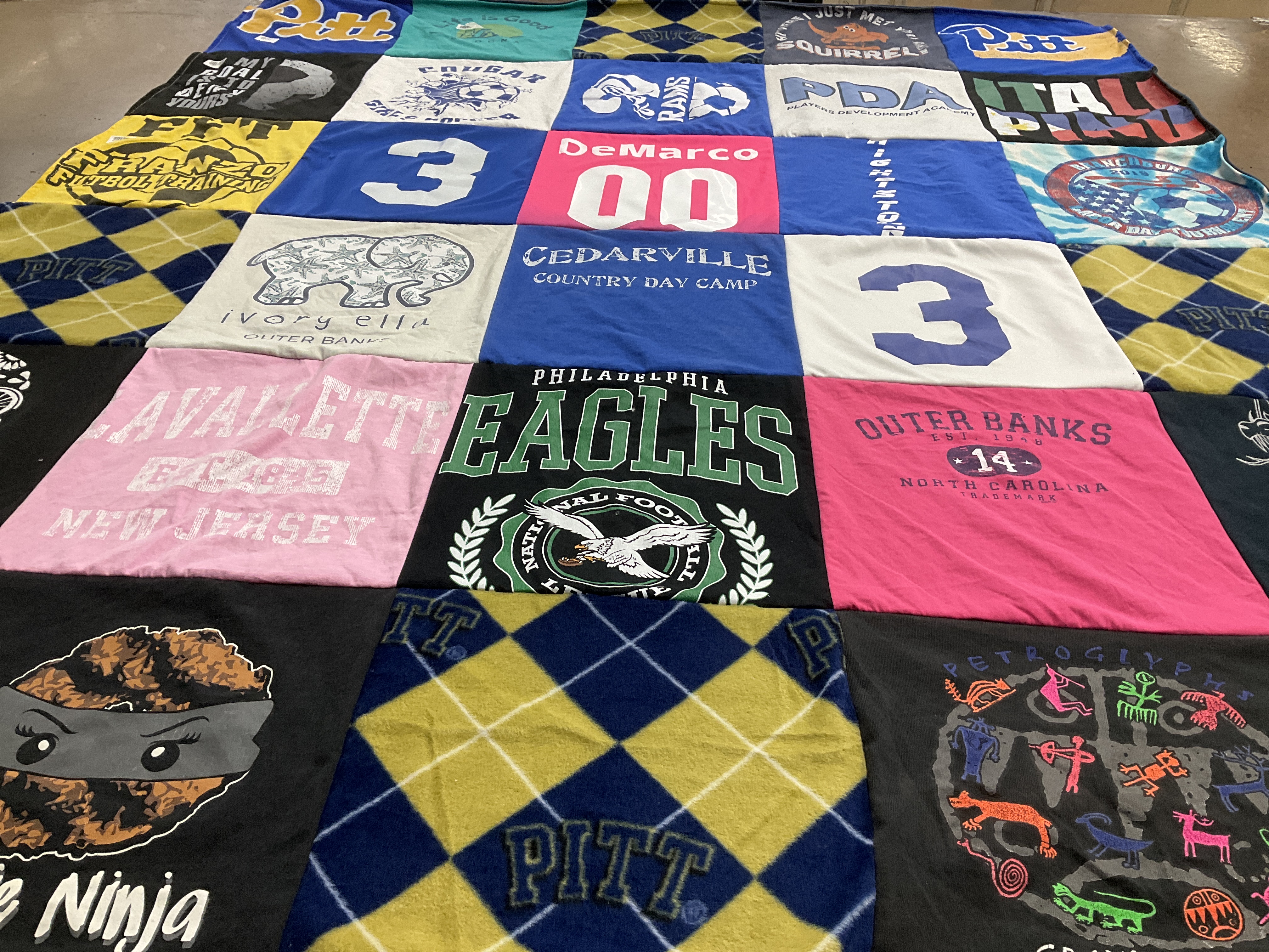 T-shirt quilt featuring philadelphia eagles by Arlene from NJ