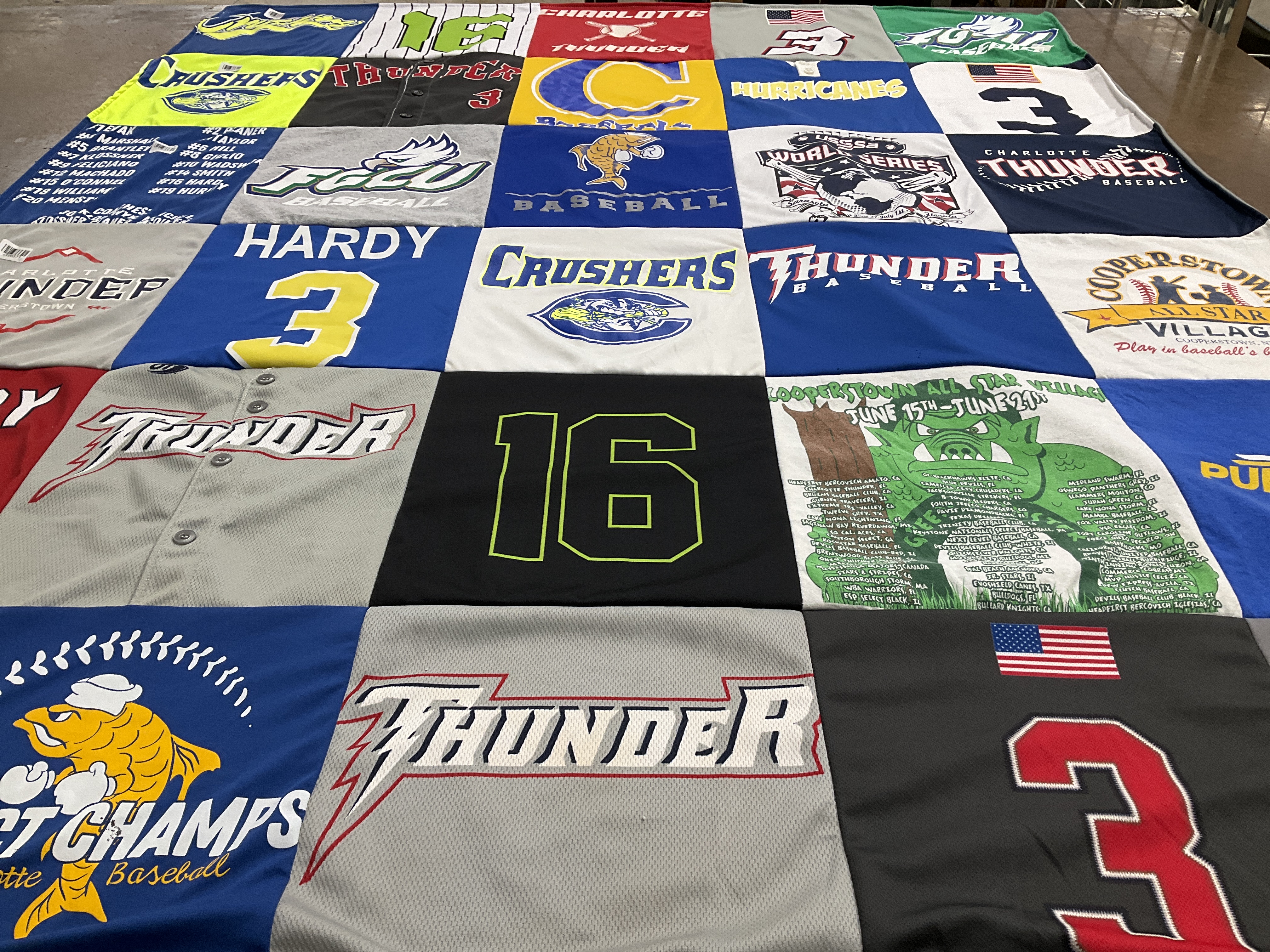 T-shirt quilt featuring thunder, crushers by Aidan from FL