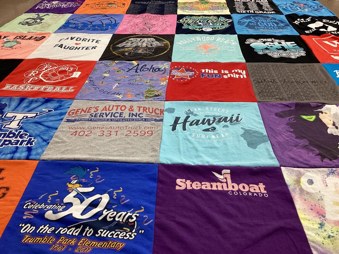 T-shirt quilt featuring basketball team by Melissa from NE
