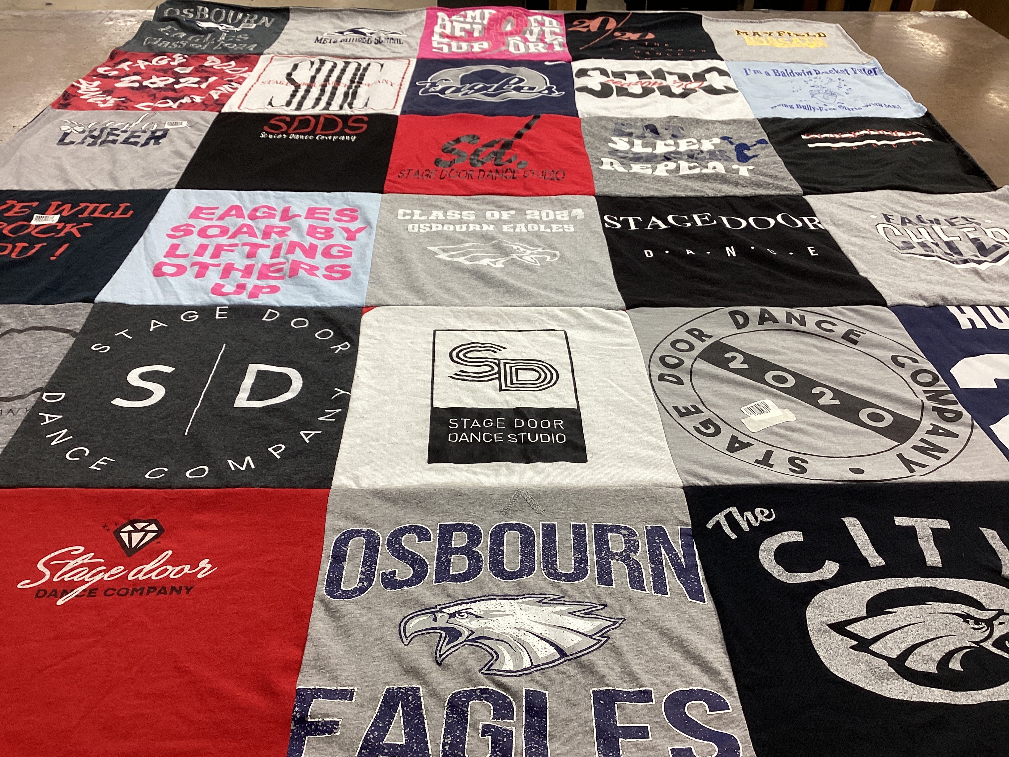 T-shirt quilt featuring osbourn eagles by Michelle from VA