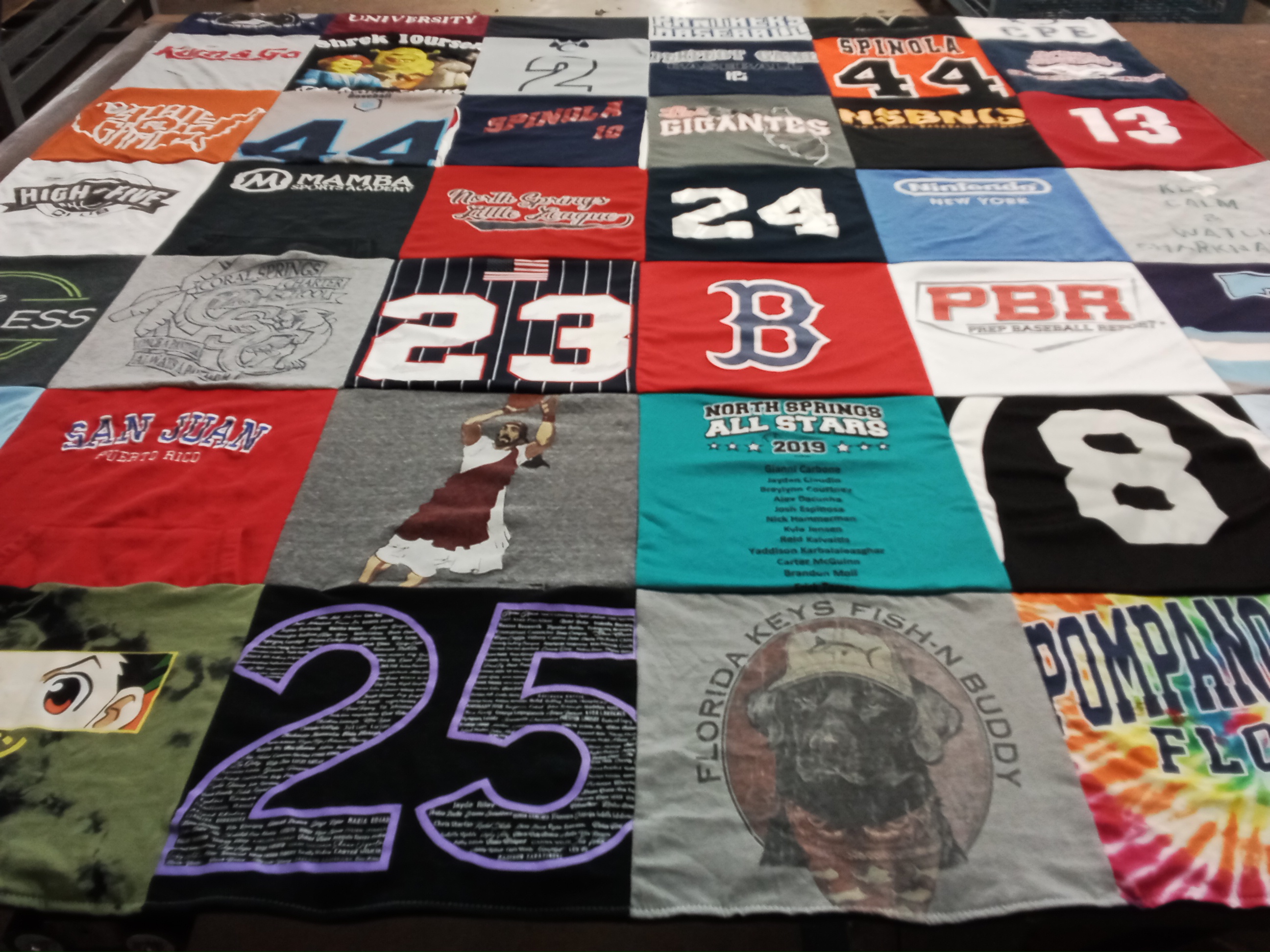 T-shirt quilt featuring northern springs all stars by Andrea from FL