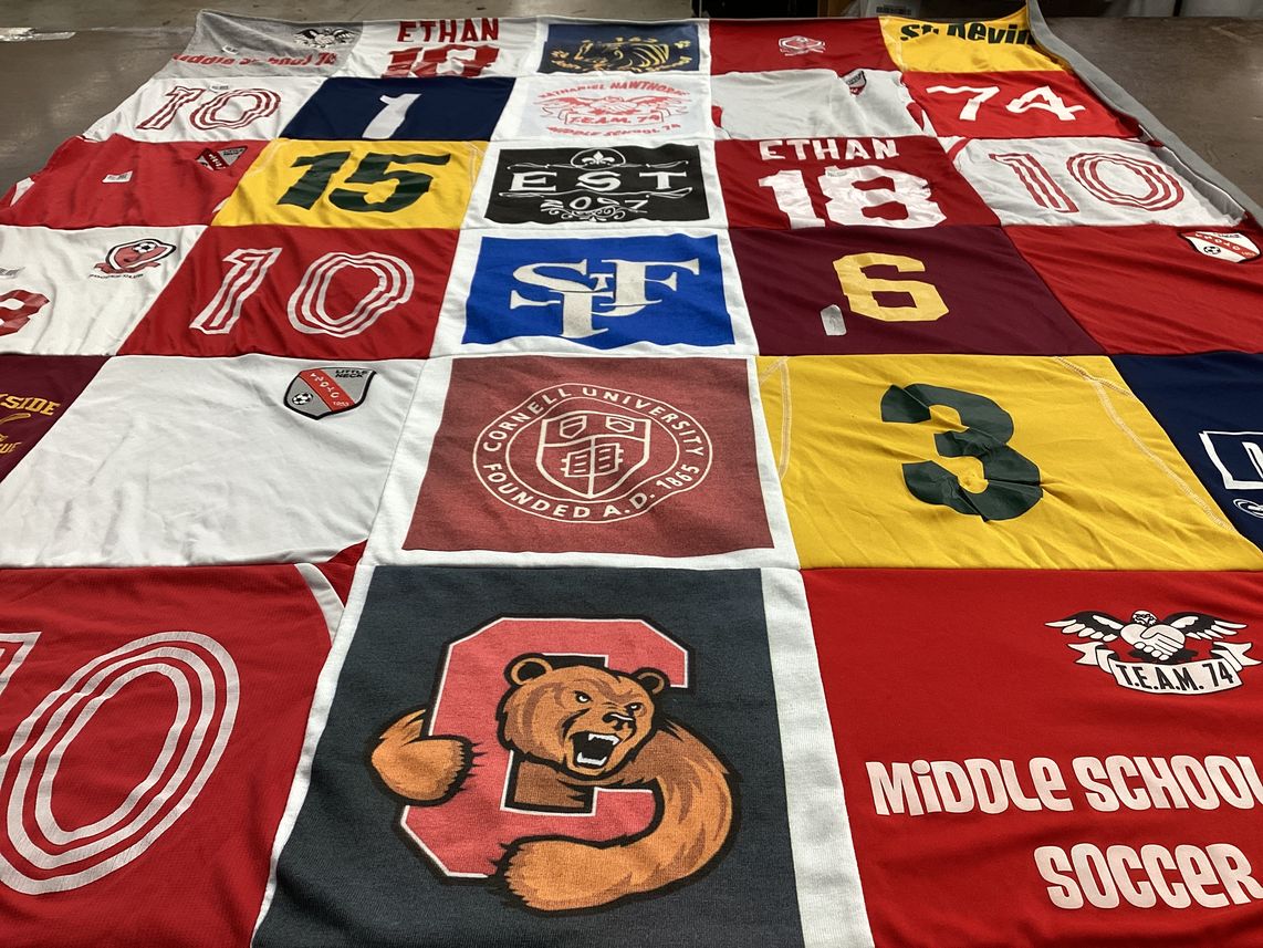 T-shirt quilt from cornell university by Jennifer from NY