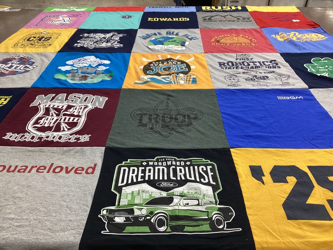 T-shirt quilt featuring robotics team by Melissa from MI