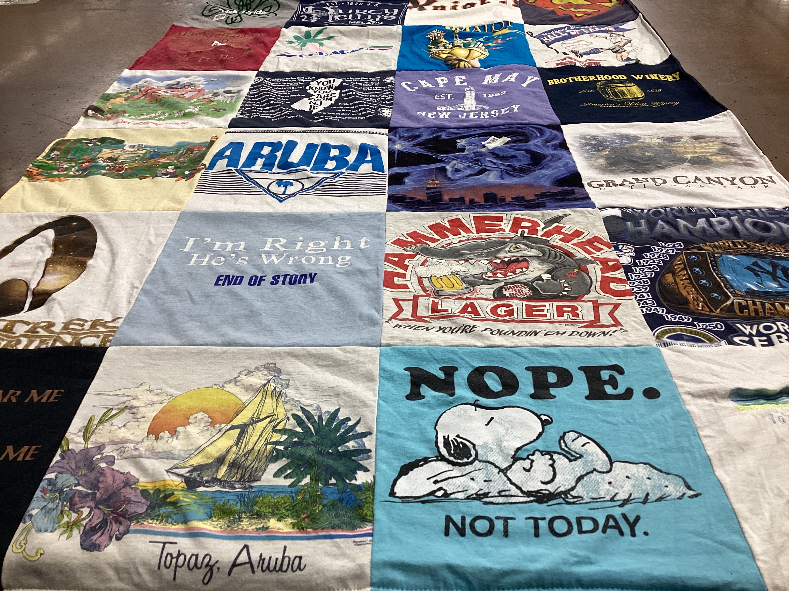 T-shirt quilt featuring new york yankees by Sandra from NJ