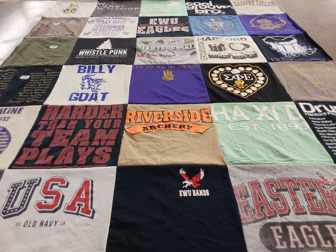 T-shirt quilt featuring eastern eagles by Nick from WA
