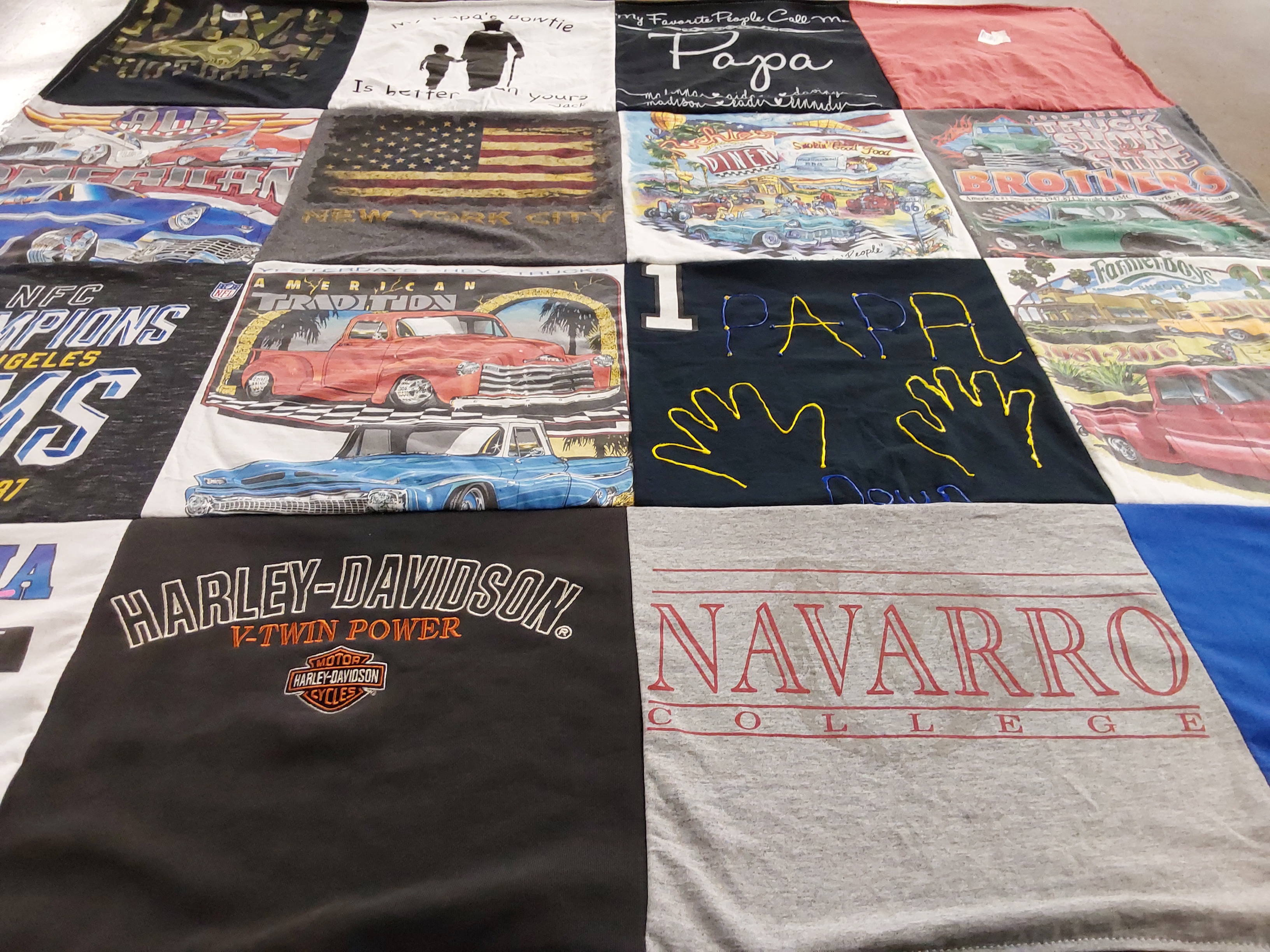 T-shirt quilt featuring los angeles rams by Nancy from CA