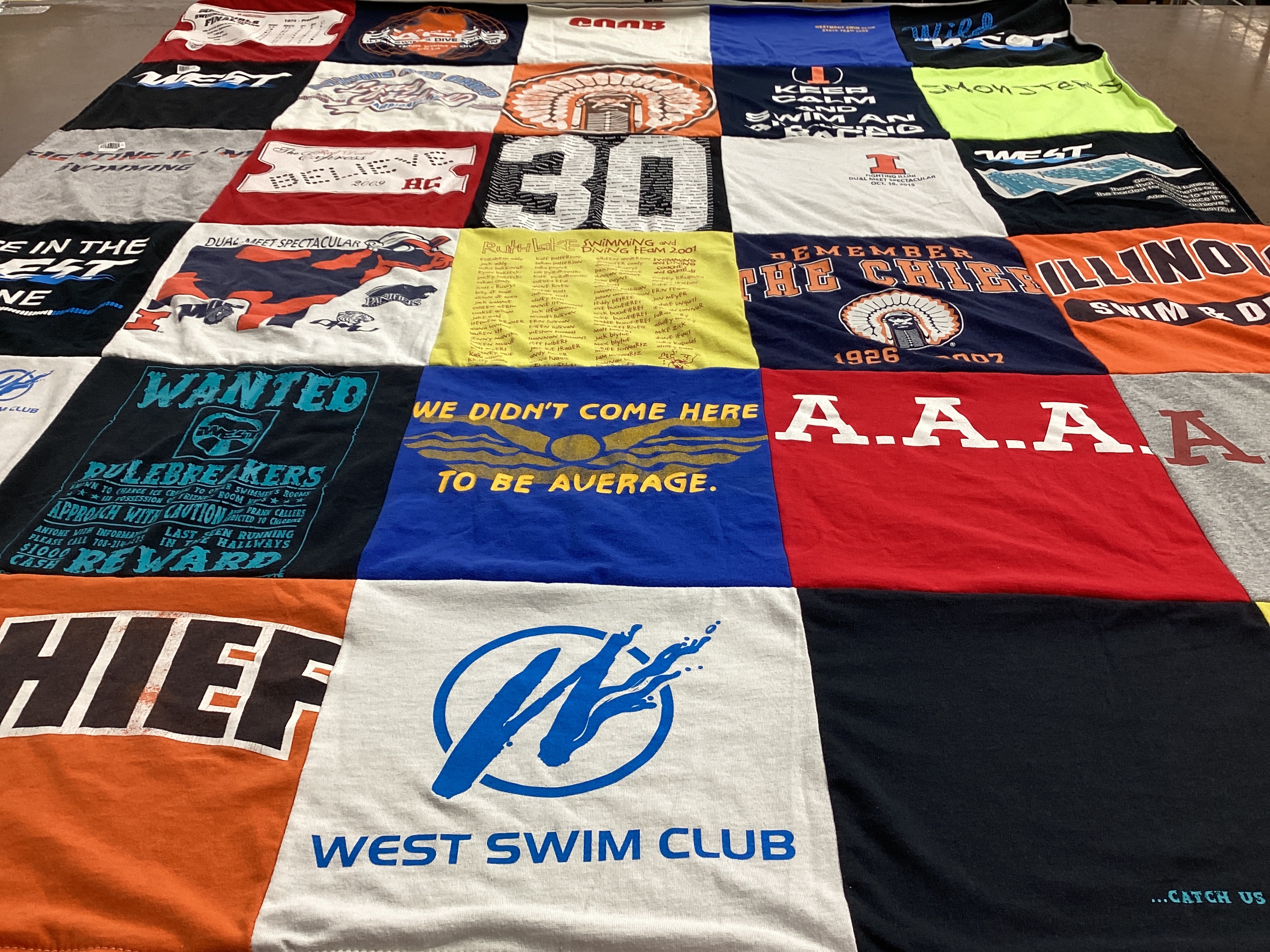 T-shirt quilt from university of illinois by Jennifer from IL