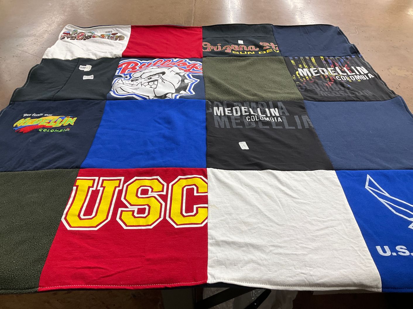 T-shirt quilt from university of southern california by Marta from MI